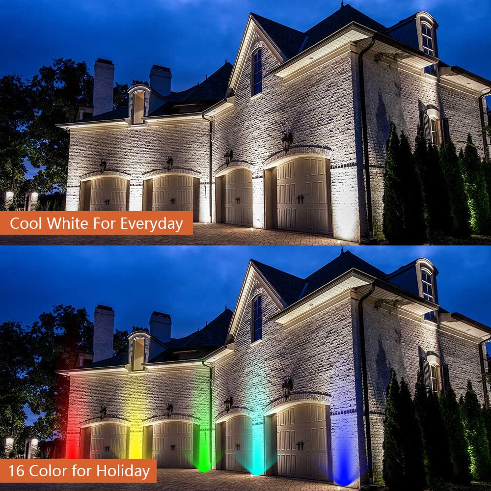 Eleglo 10W Rgb Landscape Lights, Color Changing Led Well Lights For Garden & Patio (6 Pack)