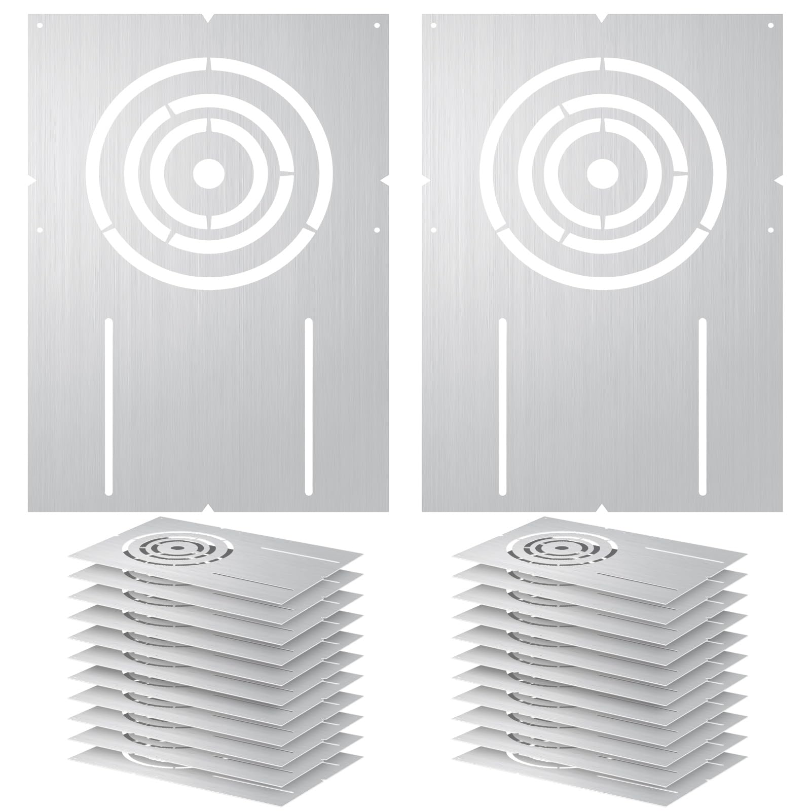 Tellegloww 24 Pcs New Construction Mounting Plate 3-4-6 Inch Symmetric Round Hole, Flat Steel Rough-in Bracket for Recessed Ligh