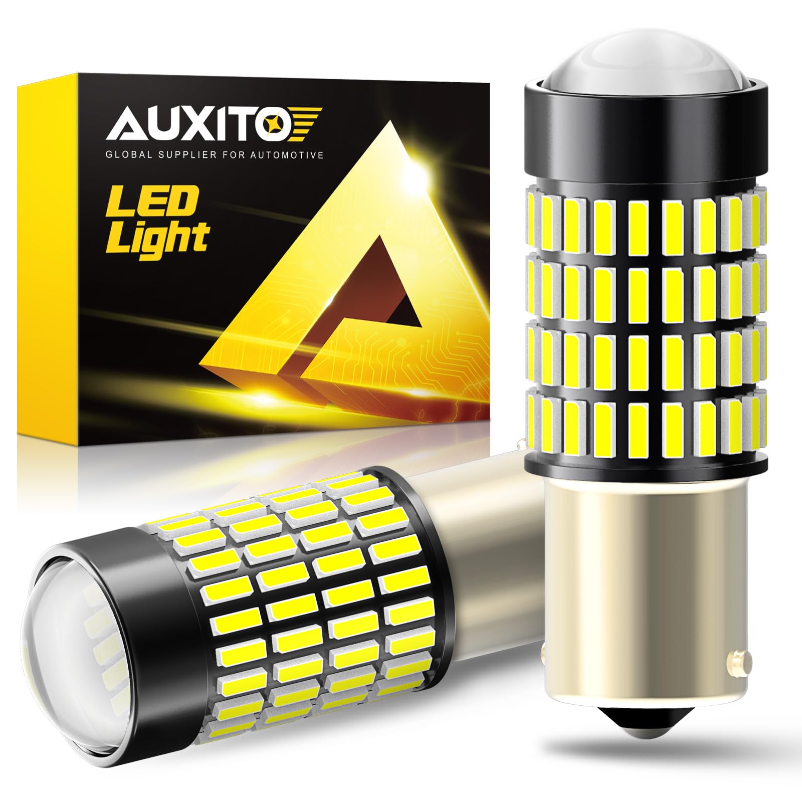 Auxito 1156 Led Bulb For Reverse Lights, 500% Super Bright White 1141 1073 7506 Led Bulbs With Projector Replacement For Reverse