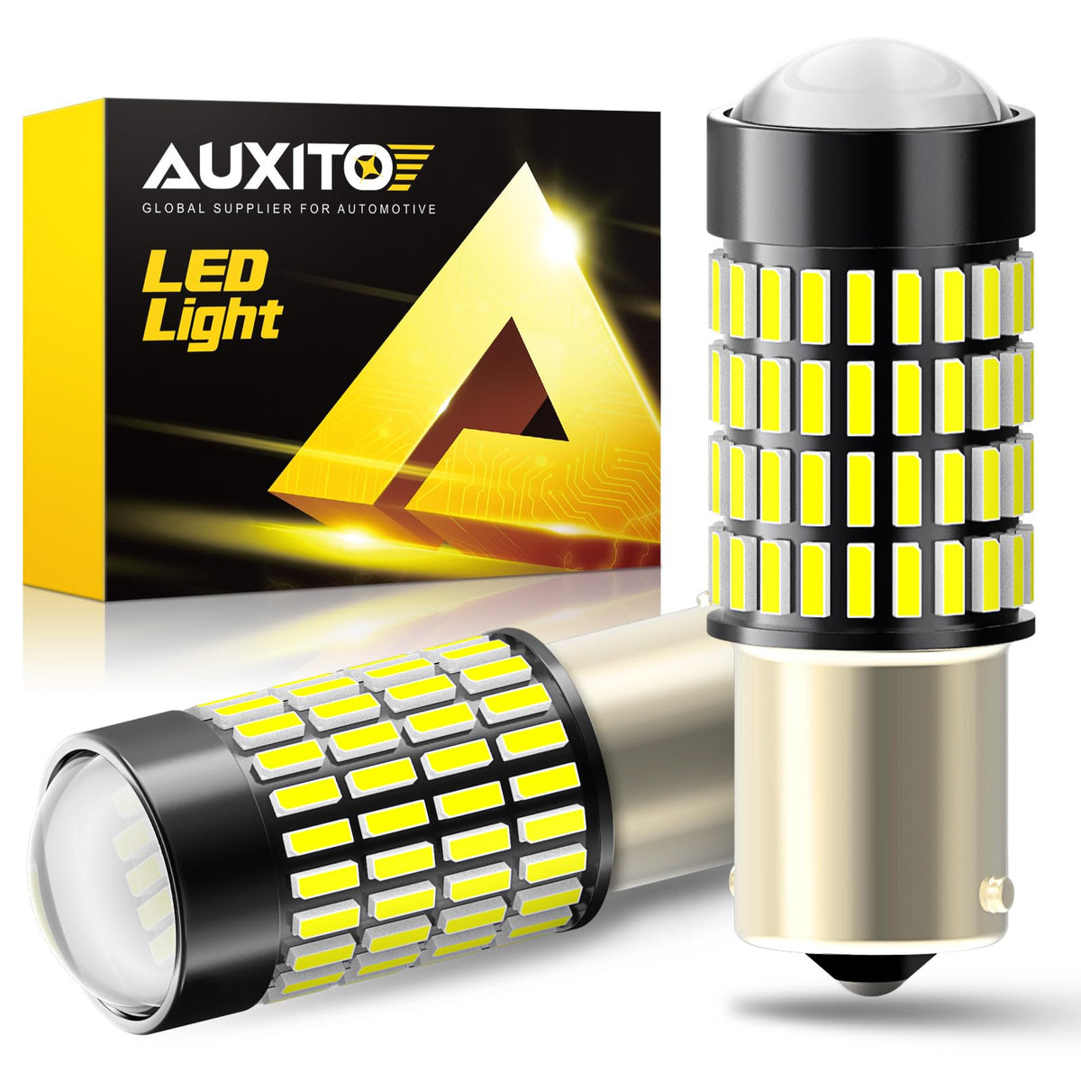 Auxito 1156 Led Bulb For Reverse Lights, 500% Super Bright White 1141 1073 7506 Led Bulbs With Projector Replacement For Reverse