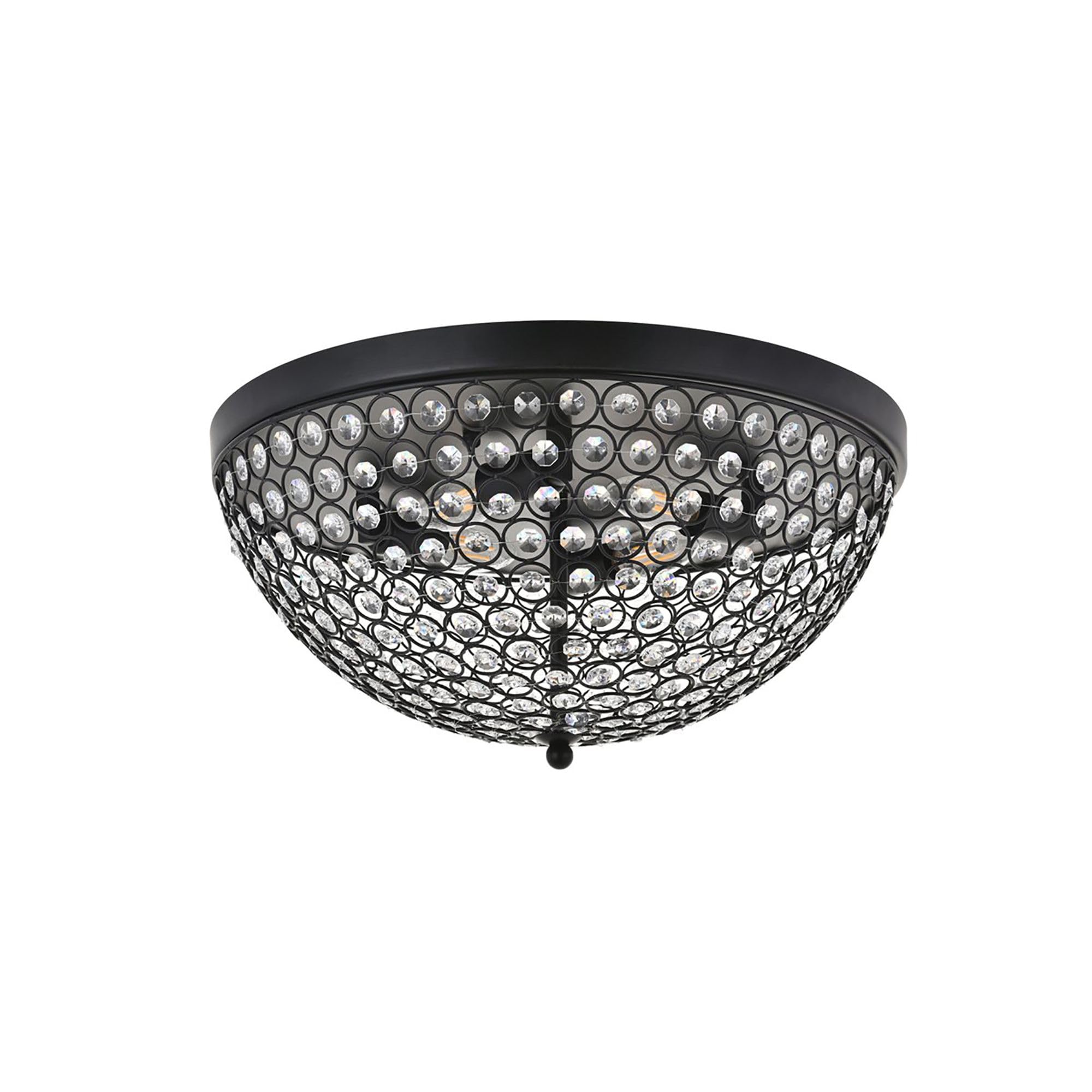 Living District Indoor Modern Home Decor Bright Taye 4 Light Matte Black Flush Mount