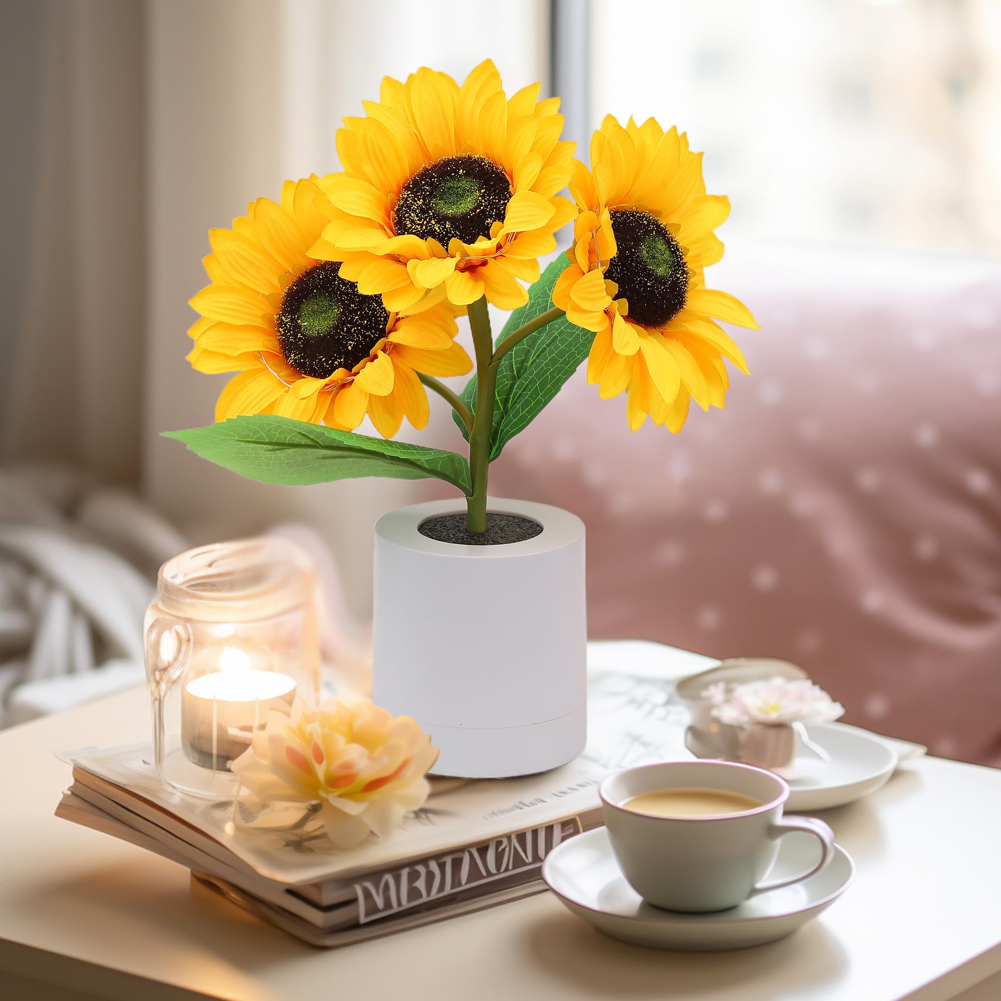 Wsyear Sunflower Gifts For Women-Sunflower Party Decorations Sunflower Lamp For Birthday Wedding Anniversary Romantic Gifts For