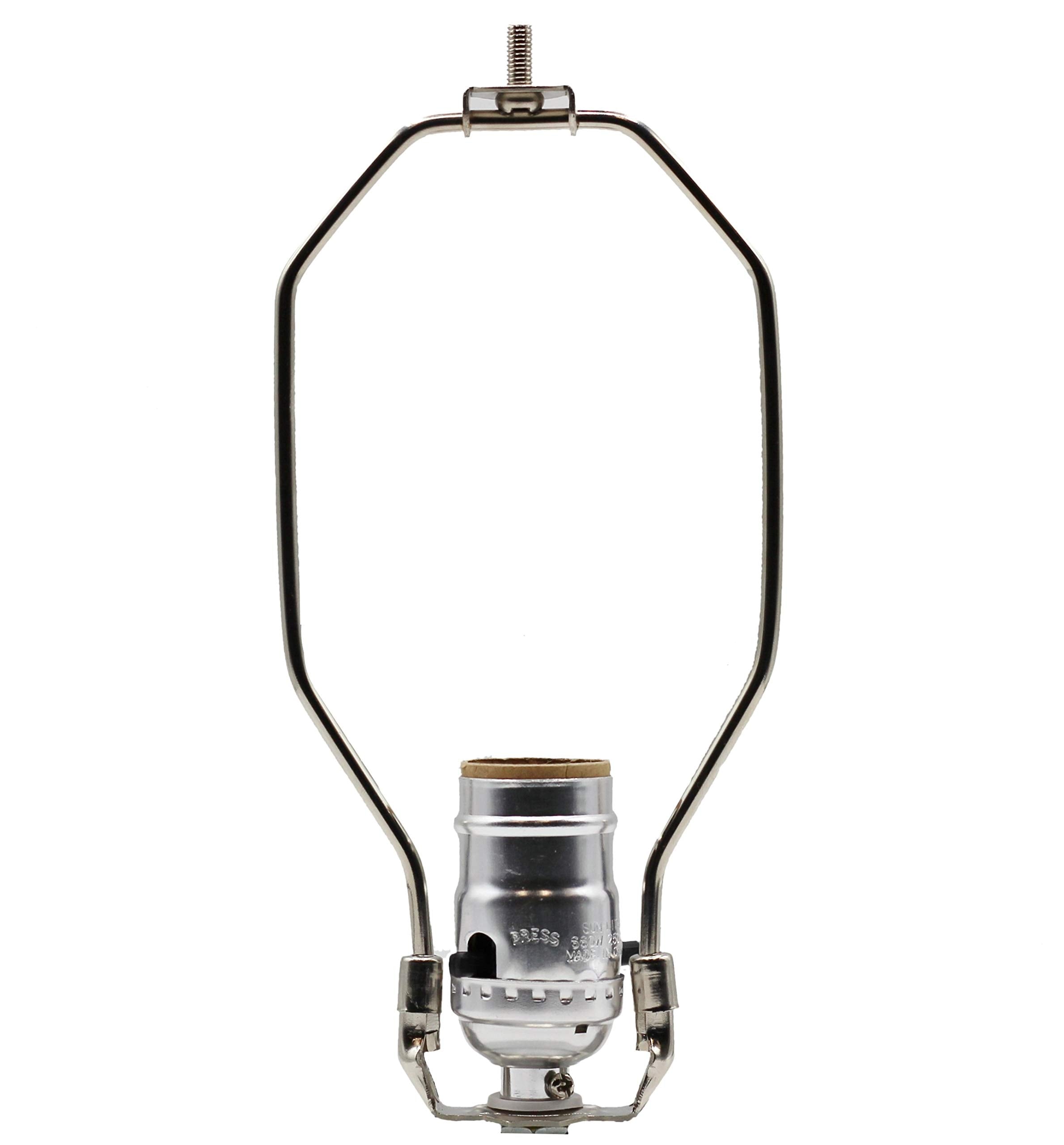 Creative Hobbies Floor Lamp Making Kit, Repair or Rewire, 10 Inch Harp, 12 Foot Cord, Silver, Model FLKIT