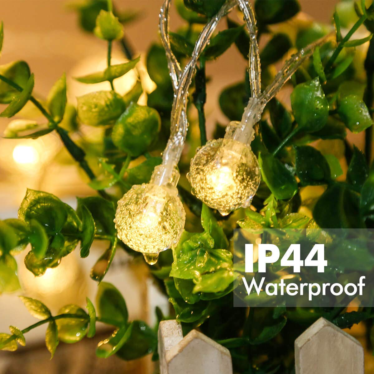 Plug In 10Ft 20 Led Globe String Lights Indoor Outdoor Decorative Fairy Lights Warm White For Birthday Party Wedding Anniversary Christmas