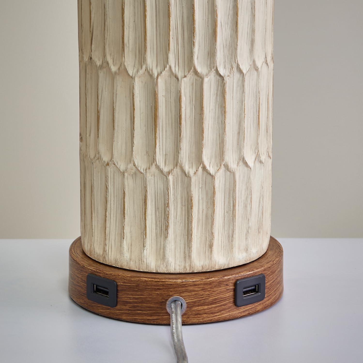 Oyears 3-Way Dimmable Touch Control Table Lamp Set Of 2 With Dual Usb A+C Ports For Bedroom Living Room 26.5    Modern Farmhouse