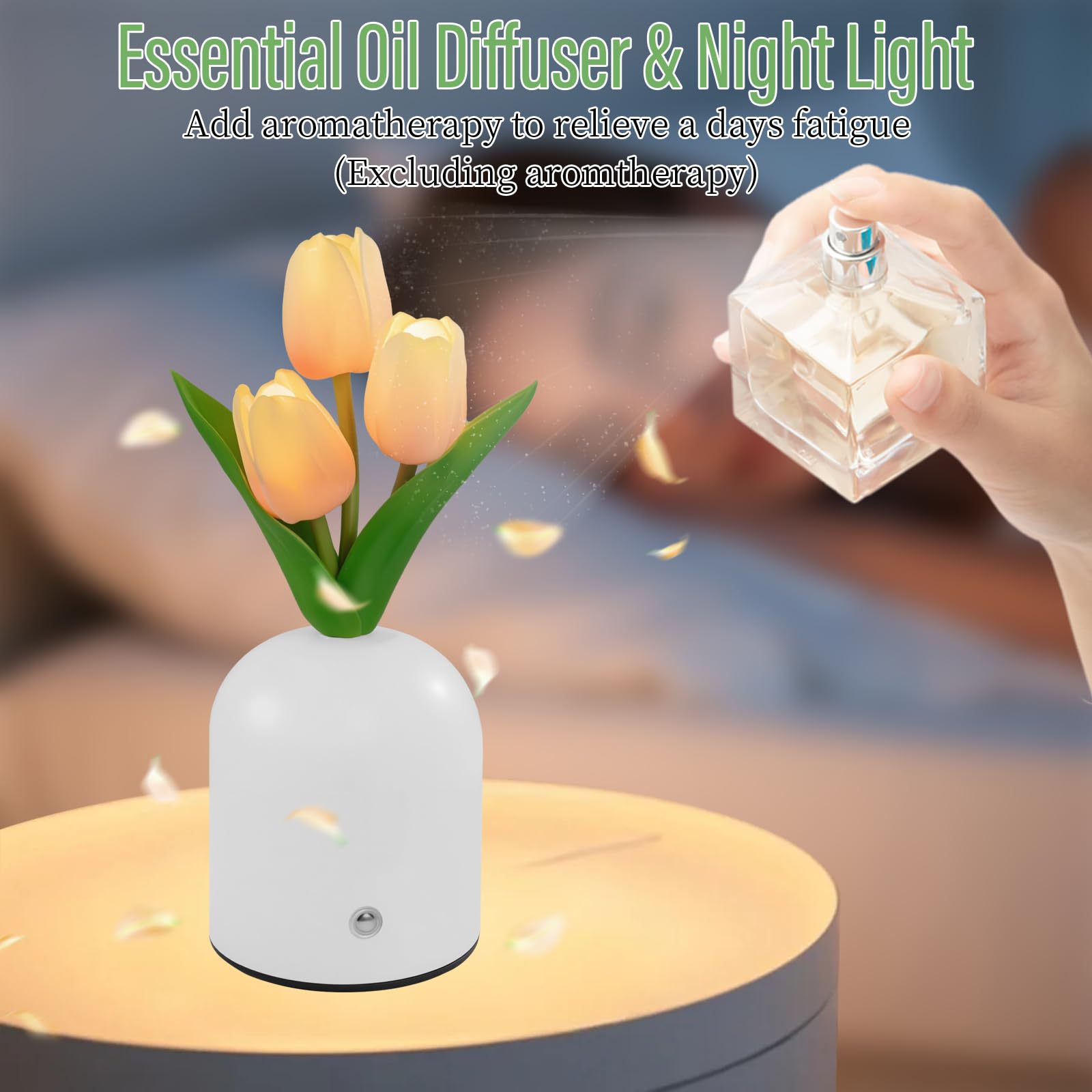 Zqpbled Birthday Gifts For Women/Mom Table Lamp  3 Color Crystal Flower Bedside Lamps Infinitely Dimming With Usb Charge Small Night Light Nightstand Touch Lamp For Bedroom (S-Pink)