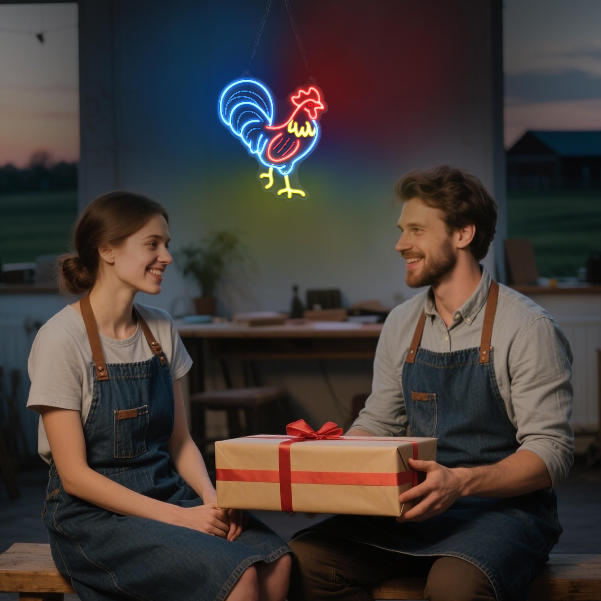 nite Rooster Neon Sign  Led Neon Lights For Room Wall Table Decor Art  Home Party Birthday Holiday Gift For Kids Teens mature-themeds