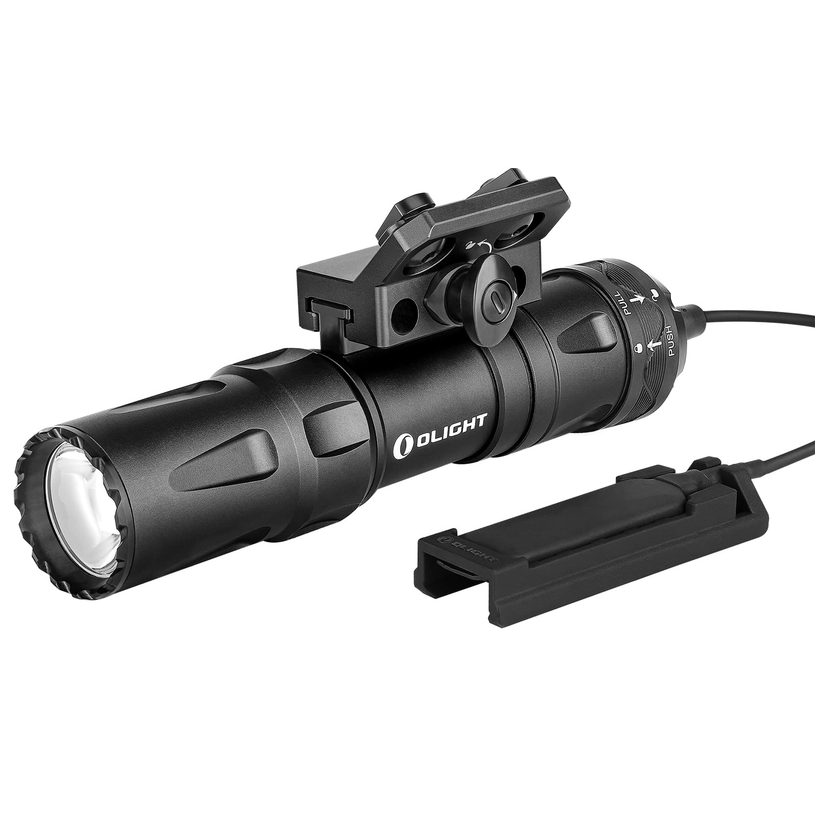 OLIGHT Odin Mini 1250 Lumens Ultra Compact Rechargeable Mlok Mount Tactical Flashlight, Removable Slide Rail Mount and Remote Sw