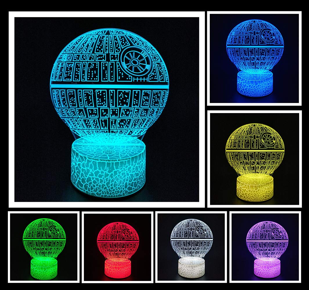 Gfytdxe 3D Optical Illusion Night Light, LED Desk Lamp, Touch & Remote Control, 16 Colors, USB Powered, Model C, Size: Night Light