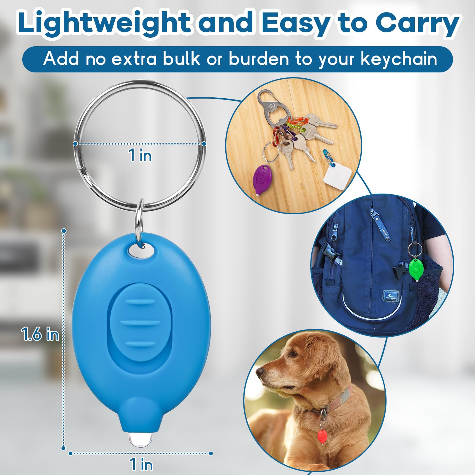 7 Pcs Led Keychain Flashlight Mini Keychain Light Ultra Bright Tiny Flashlight Small Portable Light Battery Powered With Key Rin