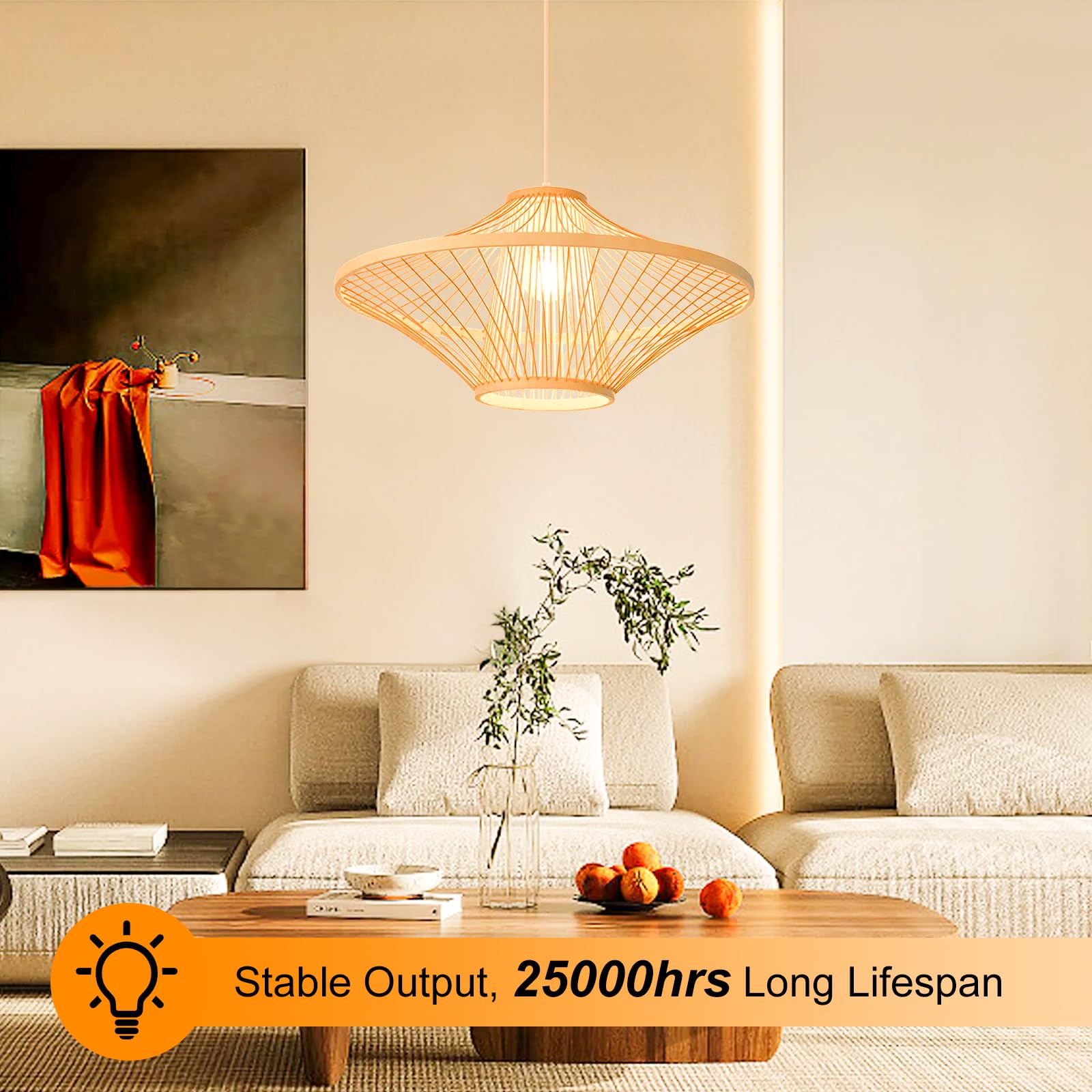 Morninglight 6 Pack A15 Led Bulbs 60 Watt Equivalent, 2700K Warm White, E26 Base, Non-Dimmable, 6.5W 600 Lumens Bulb, A15 6.5W L