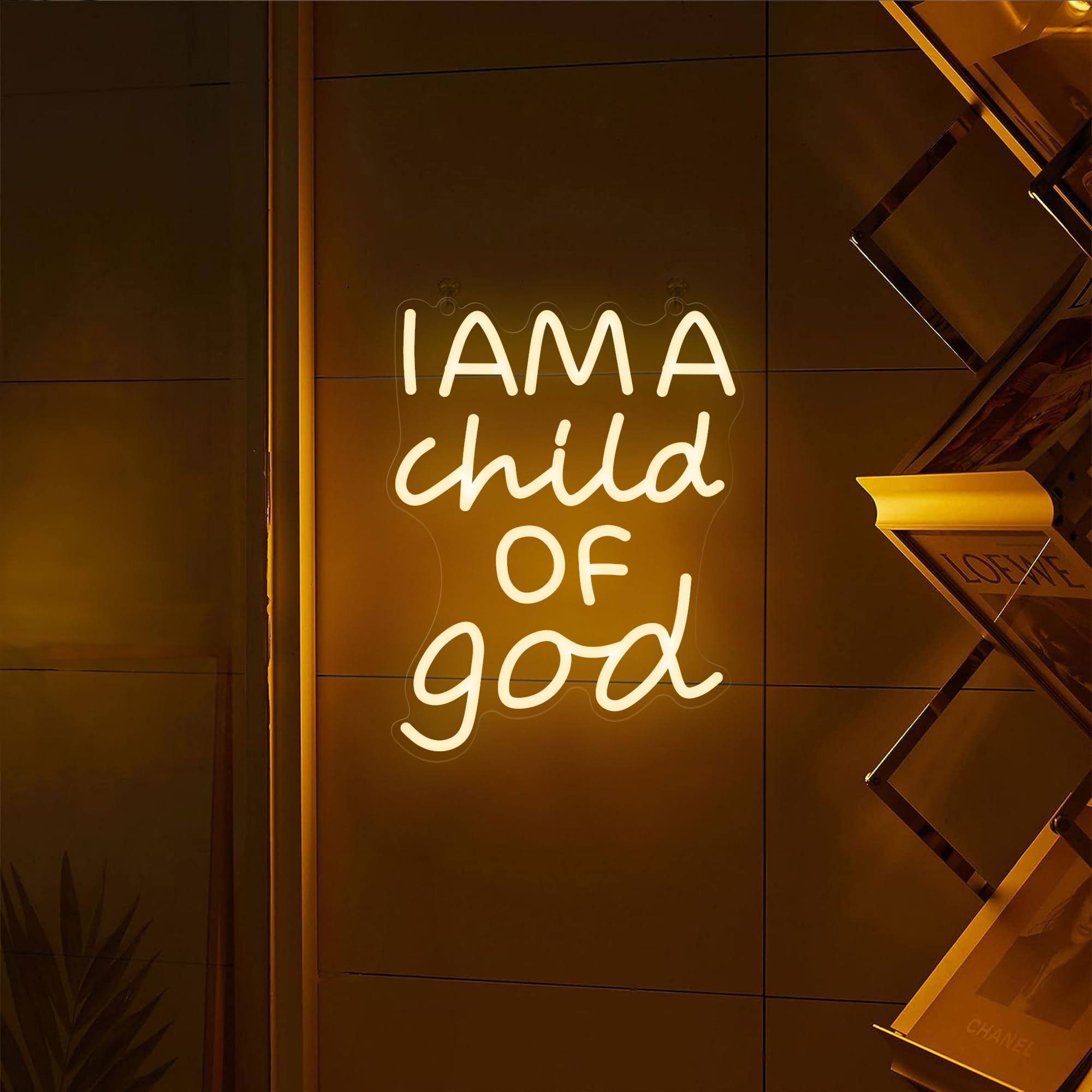 CoolGift Mart Divinely-Inspired Neon Sign - I Am a Child of God Wall Art for Spiritual Home Decor | Inspiring Light for Bedroo