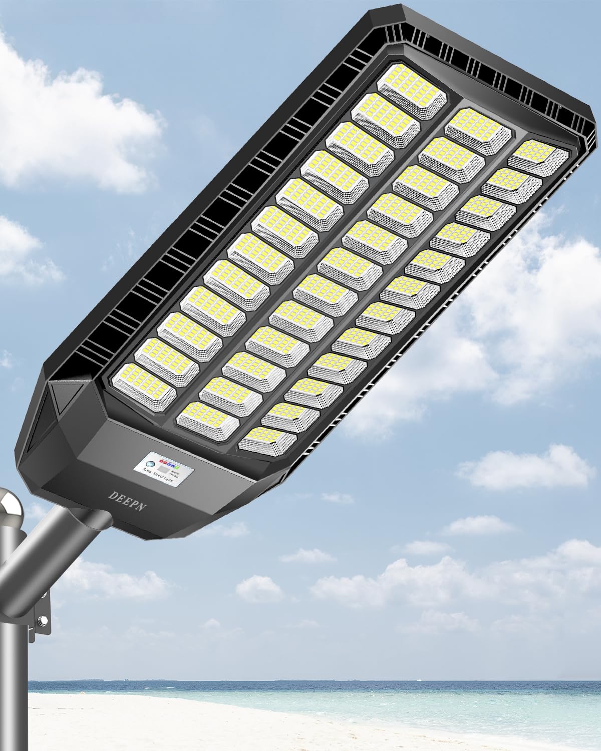 9000W Plus Large Solar Street Light, Super Bright Solar Lights Outdoor, IP67 Solar Parking Lot Lights, Dusk to Dawn Outdoor Ligh