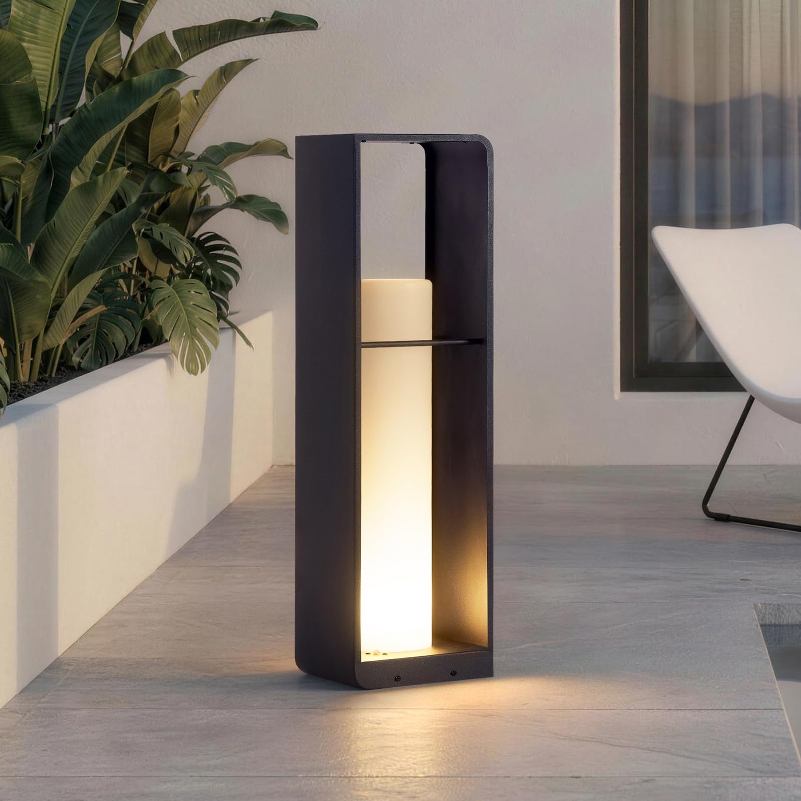 PAKEDANDUN Led Corner Floor Lamp with Remote Control, IP65 Solar Lanterns Outdoor Waterproof, Unique Large Floor Lamp Lantern Mo