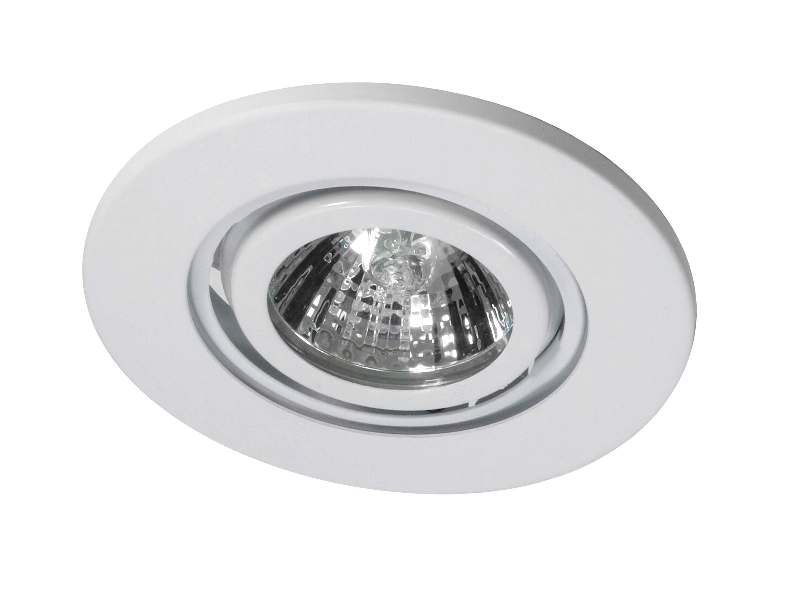 Nicor Lighting 3 Inch White Recessed Gimbal Trim For Mr16 Bulb (13007Wh)