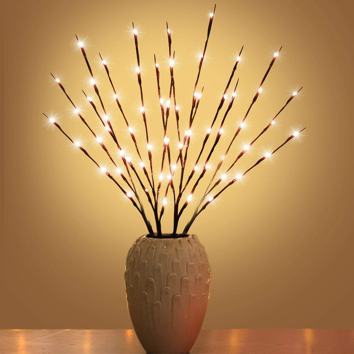 XIANMU Led Branch Light Battery Operated Lighted Branches Vase Filler Willow Twig Lighted Branch 30 Inch 20 LED for Christmas Ho