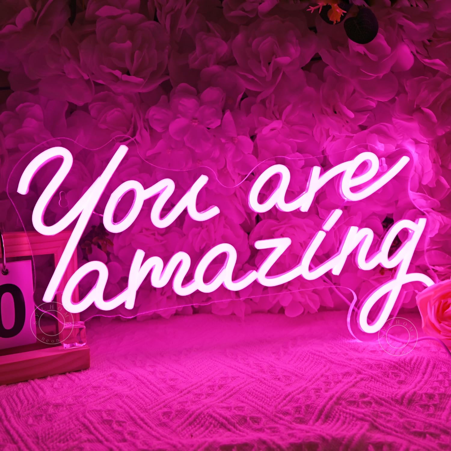 SYLHOME LED Neon Light Sign - Pink You Are Amazing, Acrylic, 15.75in X 8.94in, Kids Room Decor, Wall Art for Parties and Gifts