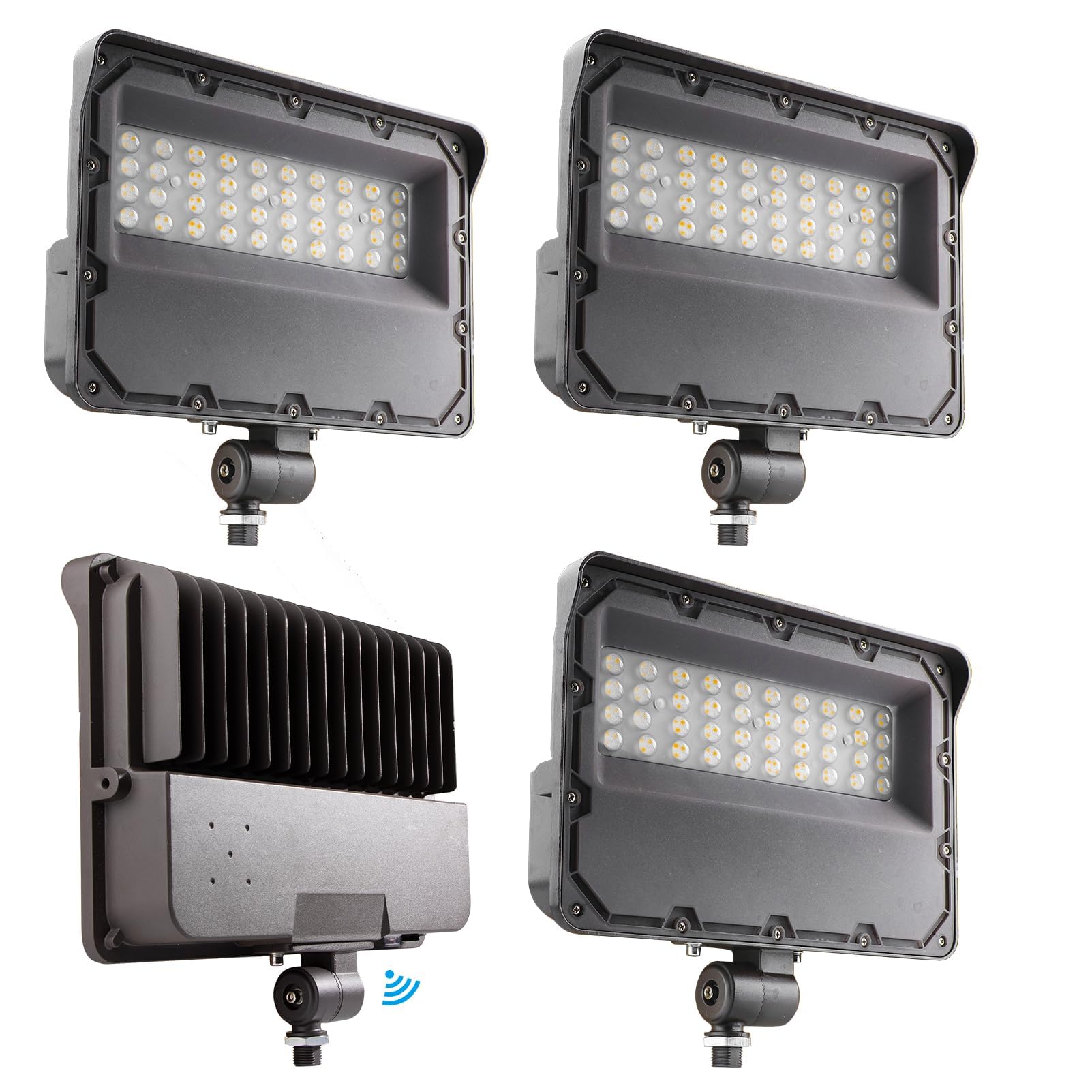 Lightdot 4Pack 200W LED Flood Light Outdoor with Knuckle, 100-277V?Driver Equipped, 5 Years? IP65 Waterproof 28000LM, 5000K Dayl