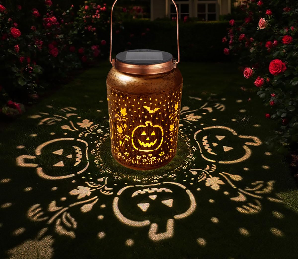 Halloween Decorations Solar Lanterns Outdoor Waterproof Pumpkin Garden Decor Gifts  Halloween Pumpkin Lantern Lights Hanging Solar Lights For Halloween Party  Yard  Patio  Backyard  Porch