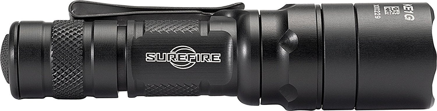 SureFire EDCL1-T Tactical EDC Flashlight Bundle, 500 Lumen, Black, includes 6 CR123 Batteries and 2 Battery Cases