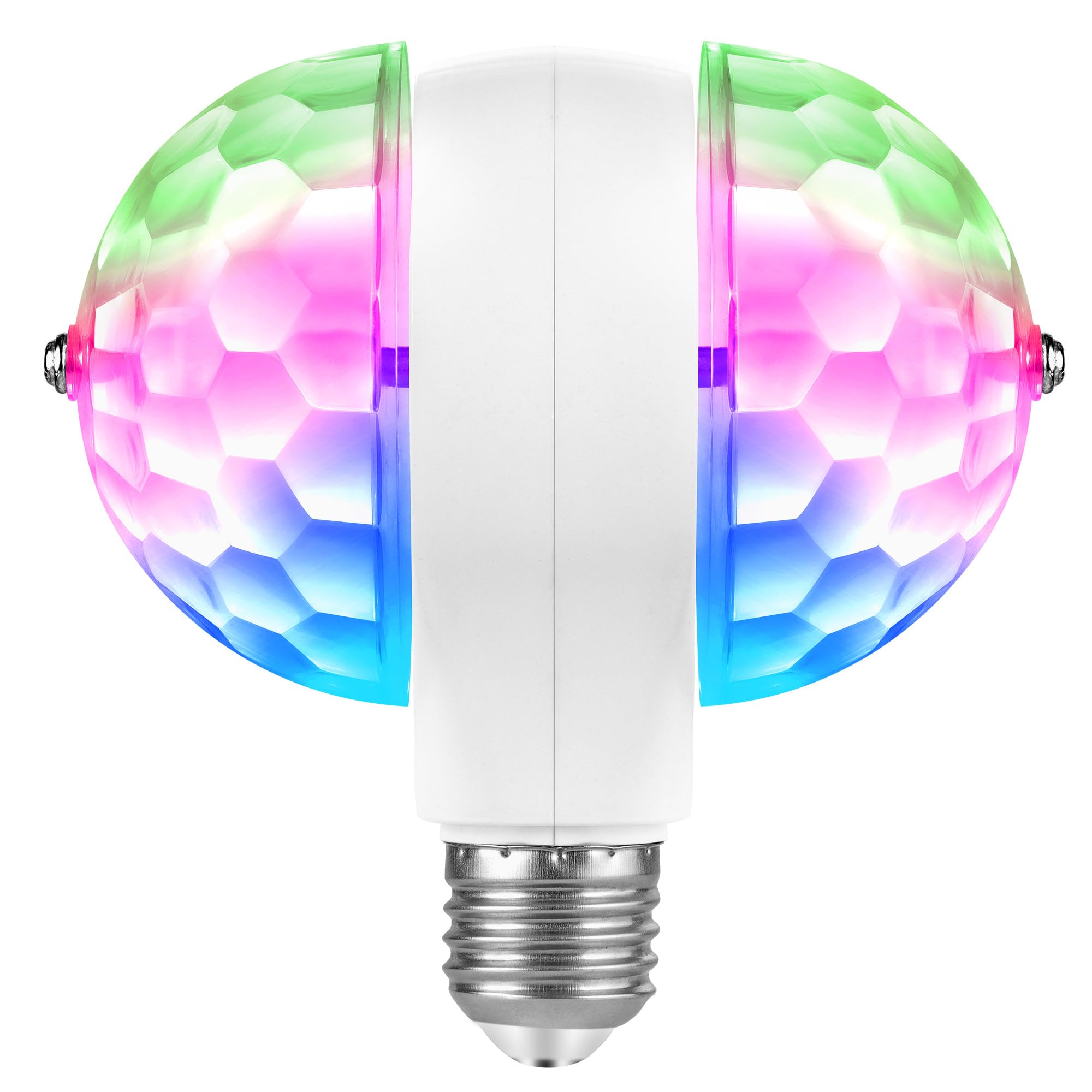 Disco Lights for Parties, Colorful Rotating Magic Ball Lights with 2 Light Bulbs, RGB LED Stage DJ Light for Home Room Dance Par