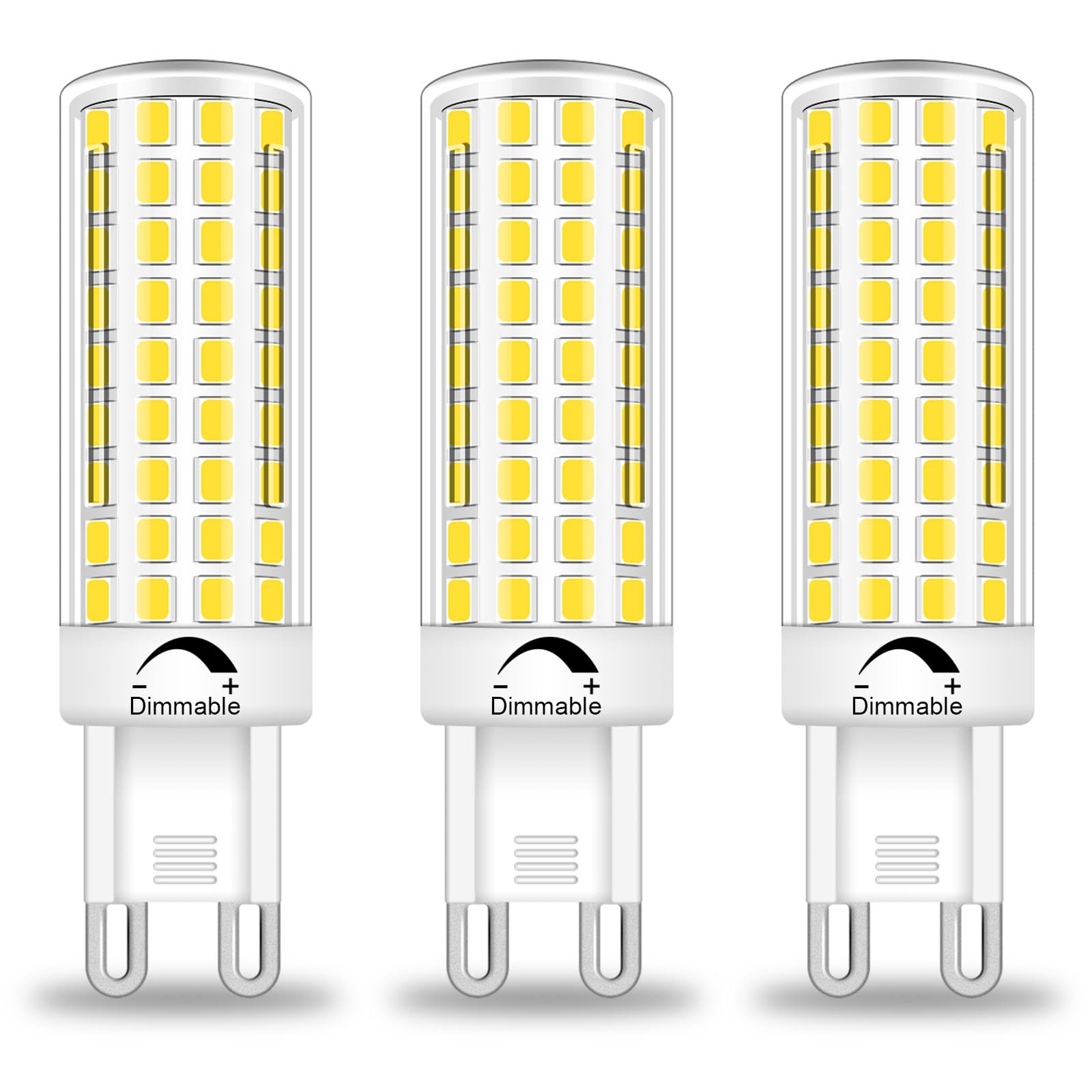 BROLSKUN G9 LED Bulb 4W Daylight White Bulb 40W ReplacementCeramic Bi Pin Base 600LM AC 110-120V 5000K Chandeliers Pendants Non 