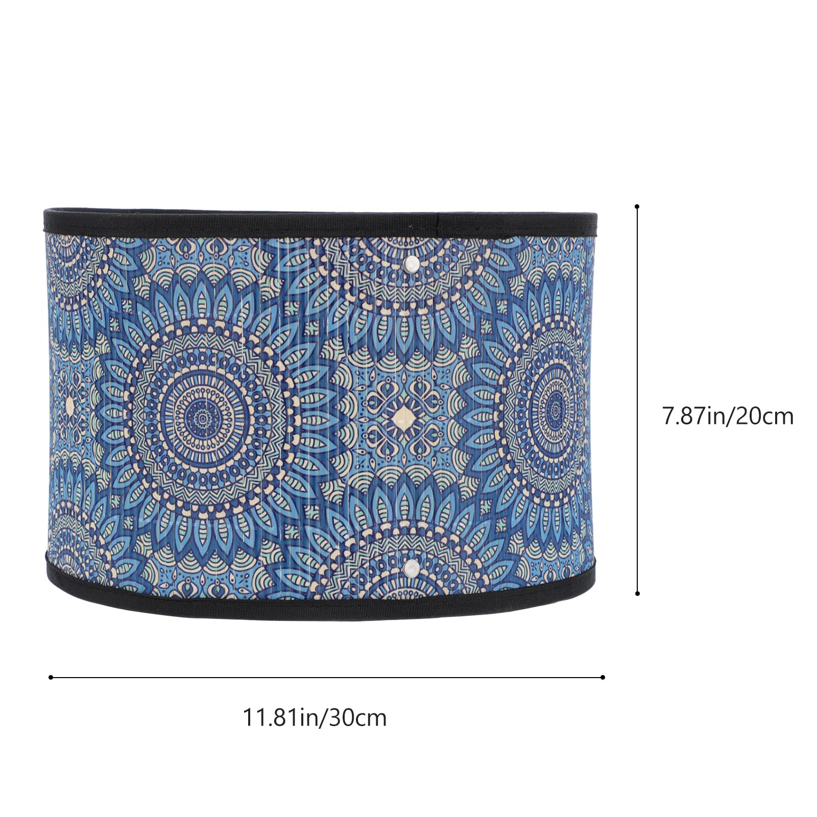Uonlytech Bamboo Lamp Shade Metal Clip On Bulb Barrel Light Covers Vintage Mandala Chandelier Protector For Table Chandelier Wal
