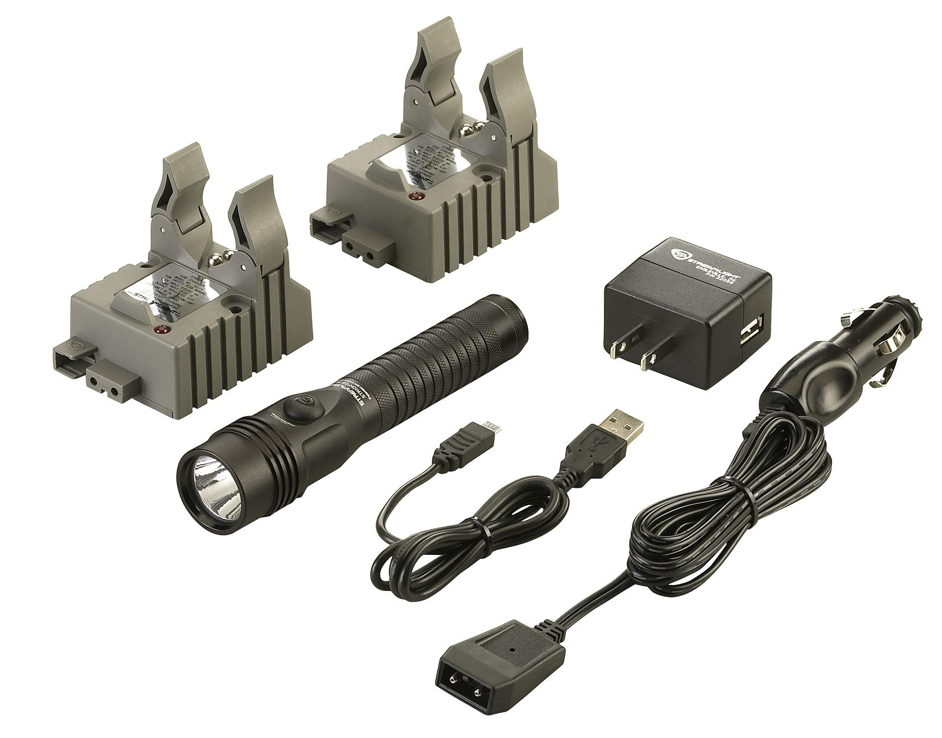 Streamlight 74620 Strion Ds Hl 700-Lumen Rechargeable Flashlight With 120-Volt/100-Volt Ac Charger, Grip Ring, Black