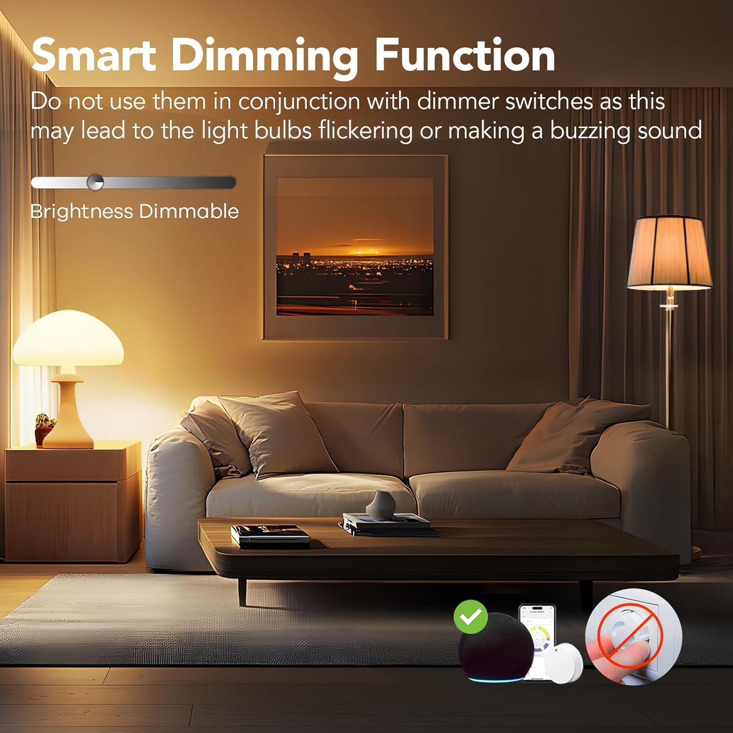 OREiN Smart Light Bulb BR30 1200LM, 4-Pack, RGBTW Color Changing, Compatible with Alexa & Google Home, WiFi Enabled