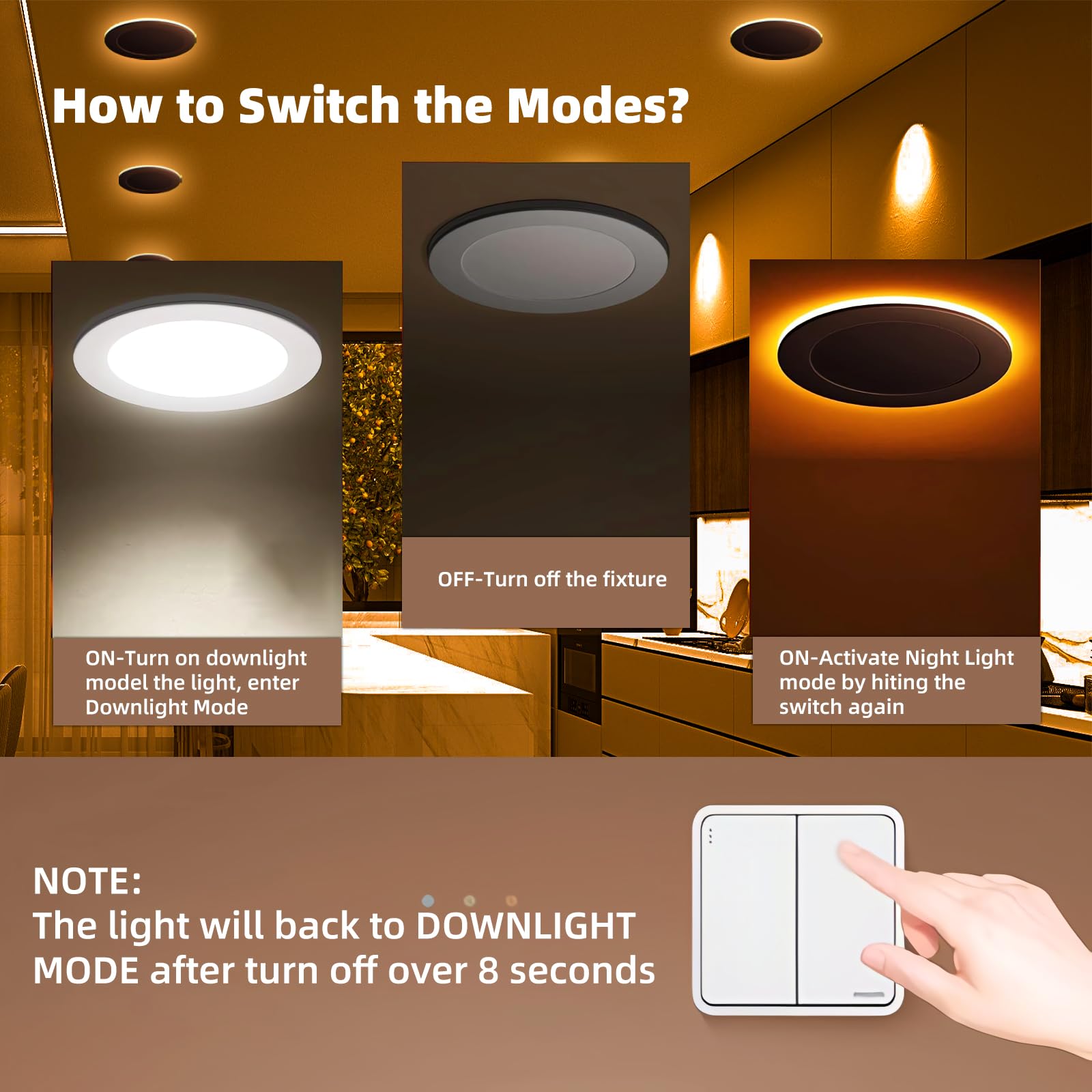 Honzin 12 Pack 6 Inch Recessed Lighting, Ultra Thin 5Cct Led Recessed Ceiling Light With Night Light, 5 Color Temperatures Dimma