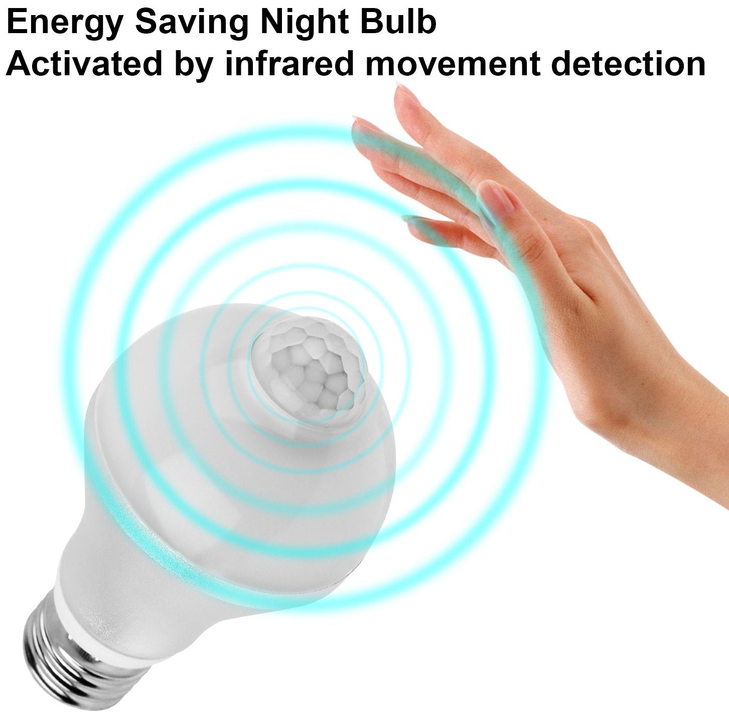 Gpct 9W Infrared Motion Sensor Led Bulb - Auto On/Off, Dusk To Dawn, Indoor/Outdoor Use