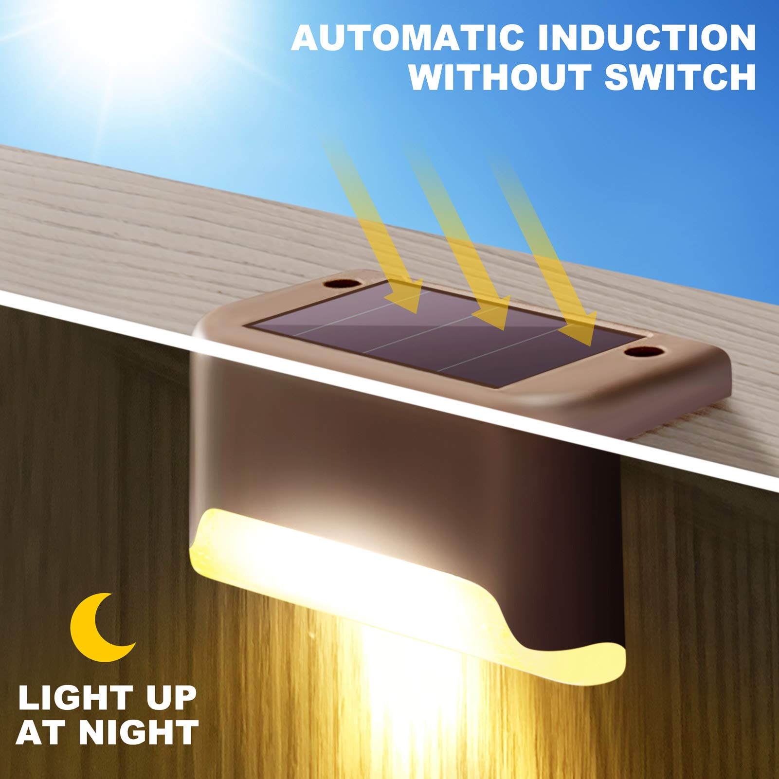 Denicmic 16 Pack Solar Lights - Weatherproof Led Deck Lights For Patio, Pool, Steps & Pathway
