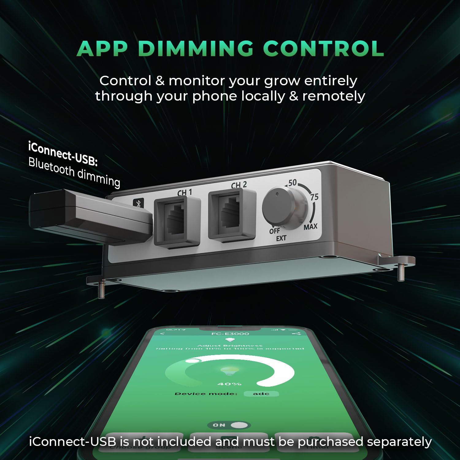 2025 New Version Mars Hydro Fc-E3000 300Watt Led Grow Light 3X3Ft Full Spectrum Grow Light Bar, Smart Dimmable & Integrated Grow Lampe For Veg Bloom Flower, Achieve 2.8 Umol/J