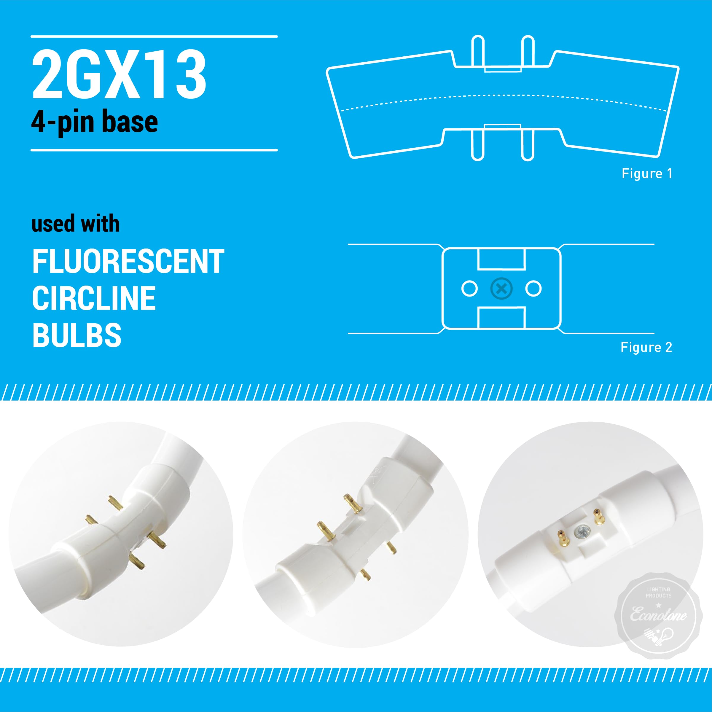 KOR T5 Fluorescent Circline Light Bulb - 40W, 3000K Warm White, 2GX13 Base, Pack of 2