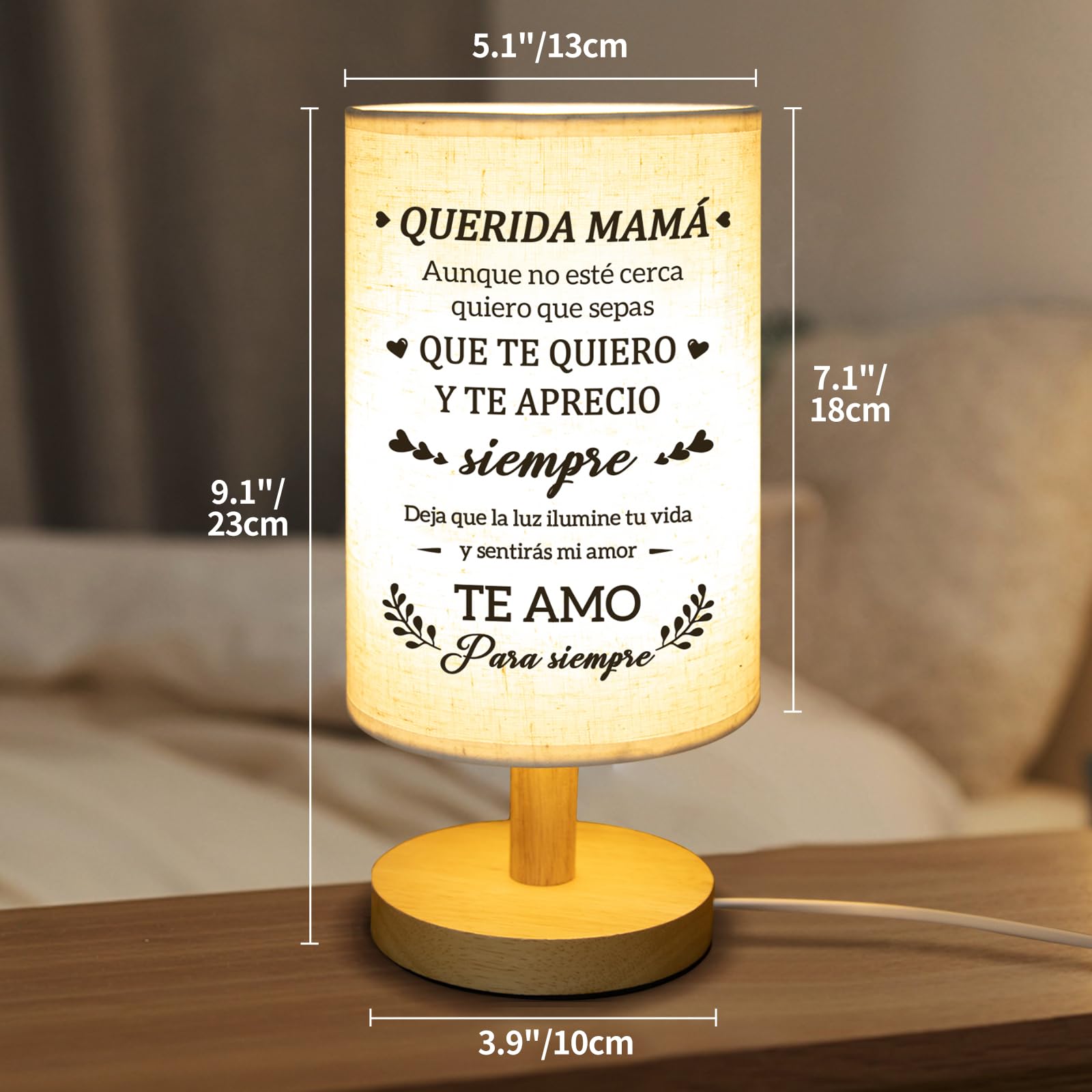 Gifts For Mom In Spanish, Regalos Para Mujer Table Lamp, Spanish Mom Birthday Gifts, Mom Gifts In Spanish From Daughter Son, Reg