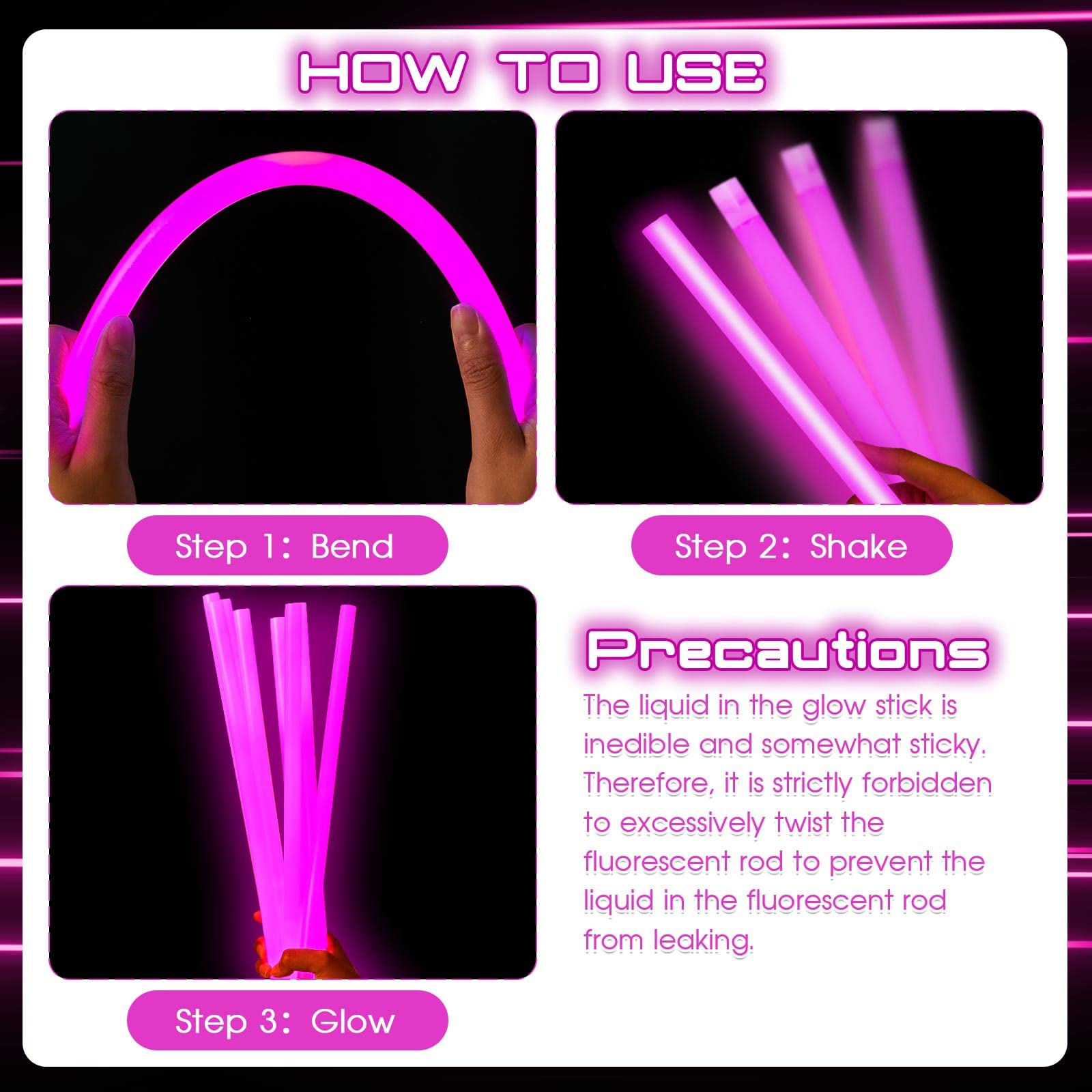 Lewtemi 10 Pcs 14 Inch Large Glow Sticks Christmas Jumbo Sticks Big Glow Stick Giant Light Stick Emergency Light Stick For Campi