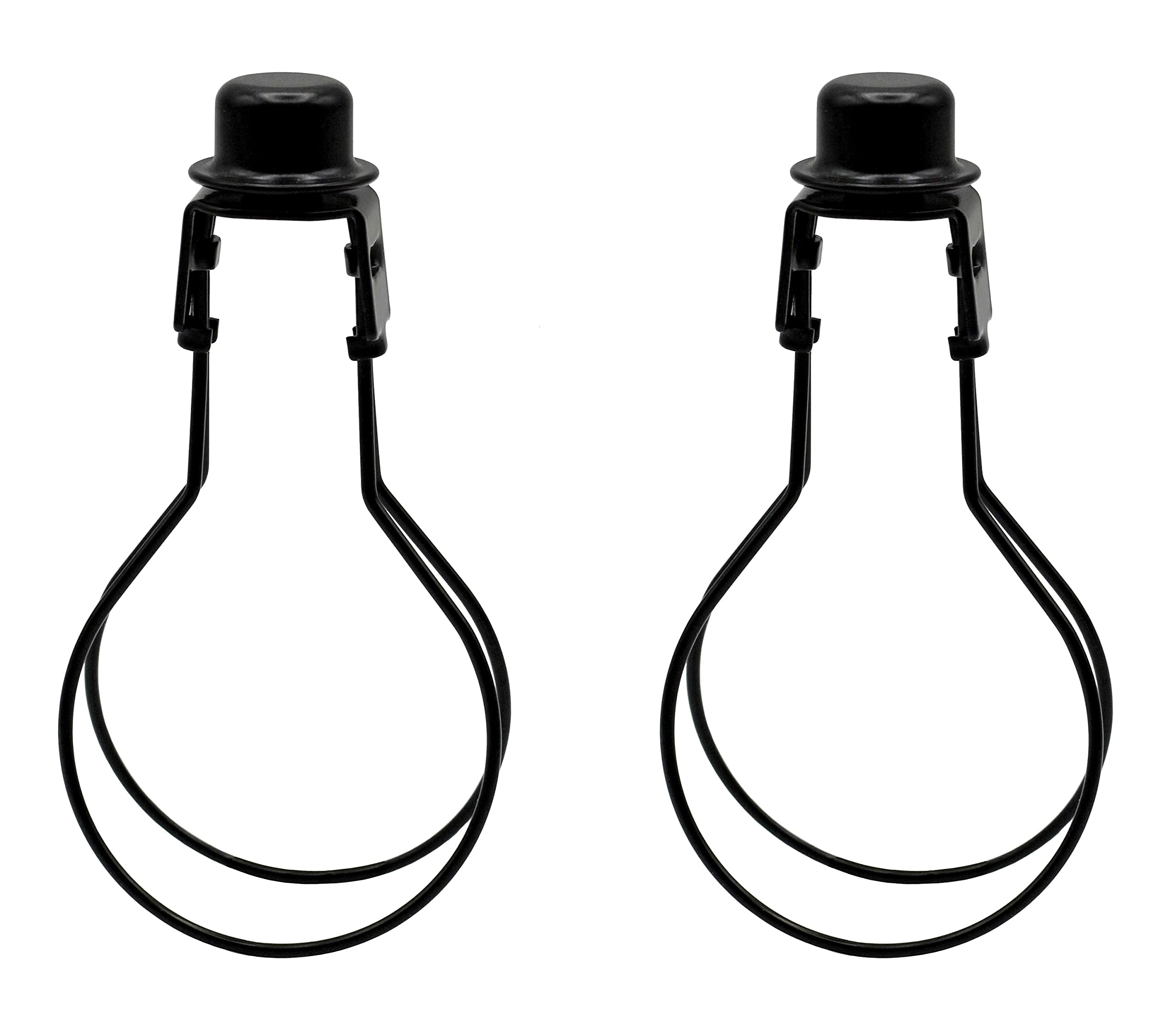 Creative Hobbies? Lamp Shade Light Bulb Clip Adapter Clip on with Shade Attaching Finial Top, Black Color | 2 Pack