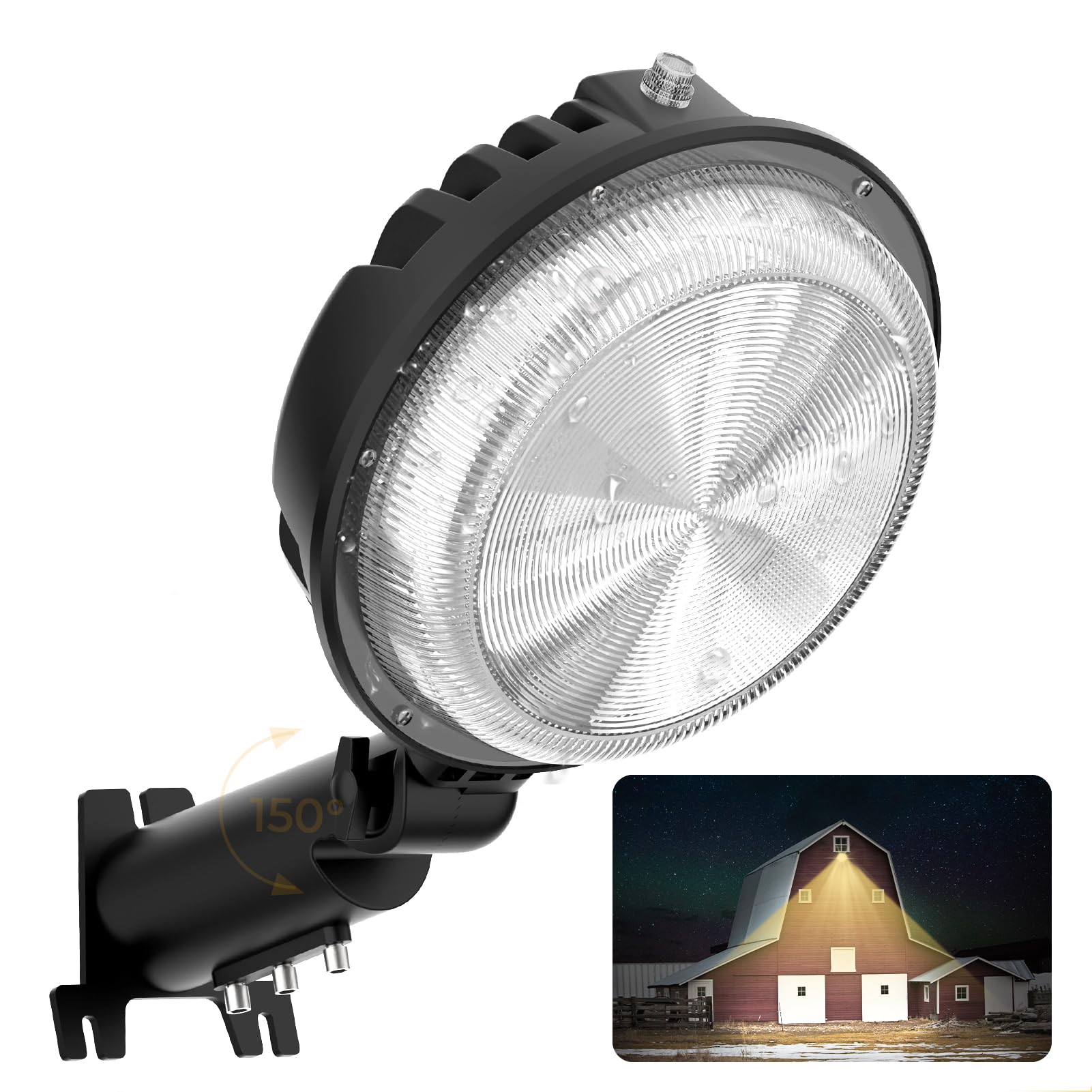 Toberich Led Barn Light  150W 20000Lm Yard Area Lights Dusk To Dawn Outdoor Lighting With Photocell 3000K Warm White Adjustable Angle Ip66 Waterproof Street Lights For Security/Farmhouse/Garage