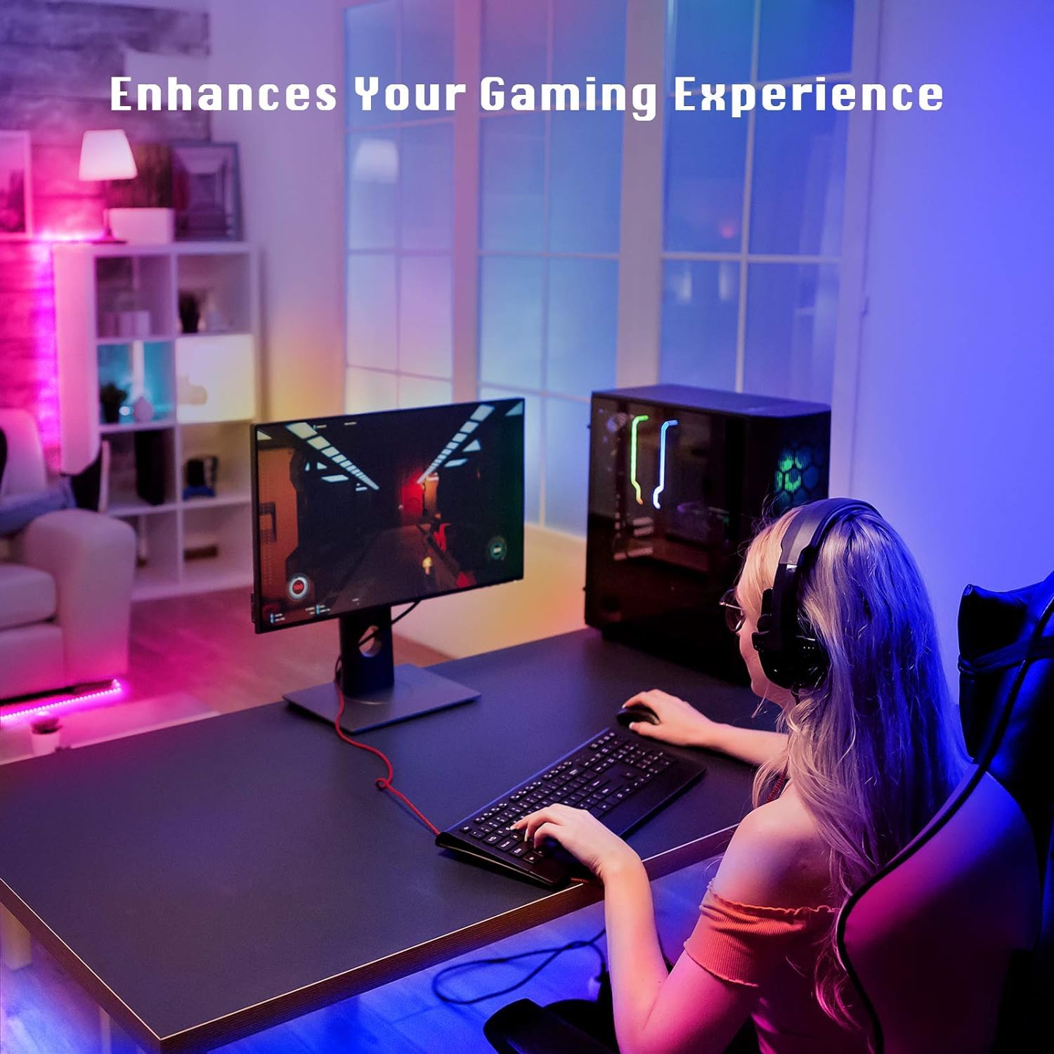 Dalattin Led Lights For Bedroom 300Ft, Smart Led Strip Lights With App Control Remote, Rgb Led Light Strips, 24V Led Strip Lights For Room Decoration Party,Halloween Decor(3 Rolls Of 100Ft)