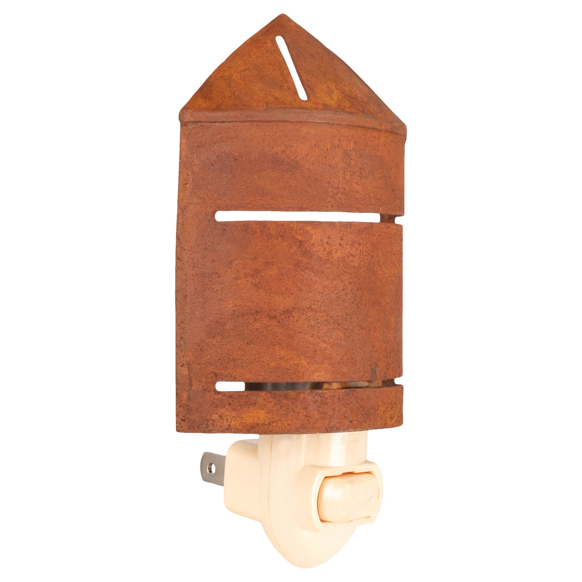 CTW Home Collection Silo Night Light, Rustic Brown Metal, 4.5-Inch Height, Model 370622