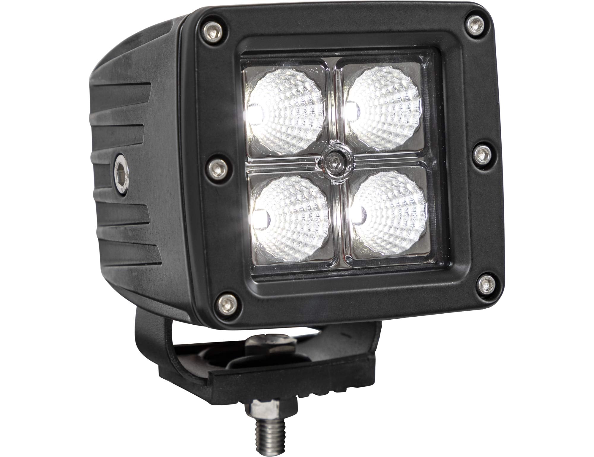 Buyers Products 1492227 Ultra Bright 3-Inch Square LED Flood Light, 4800 Lumens Wide Beam Work Light for Trucks, Trailers, ATV/U