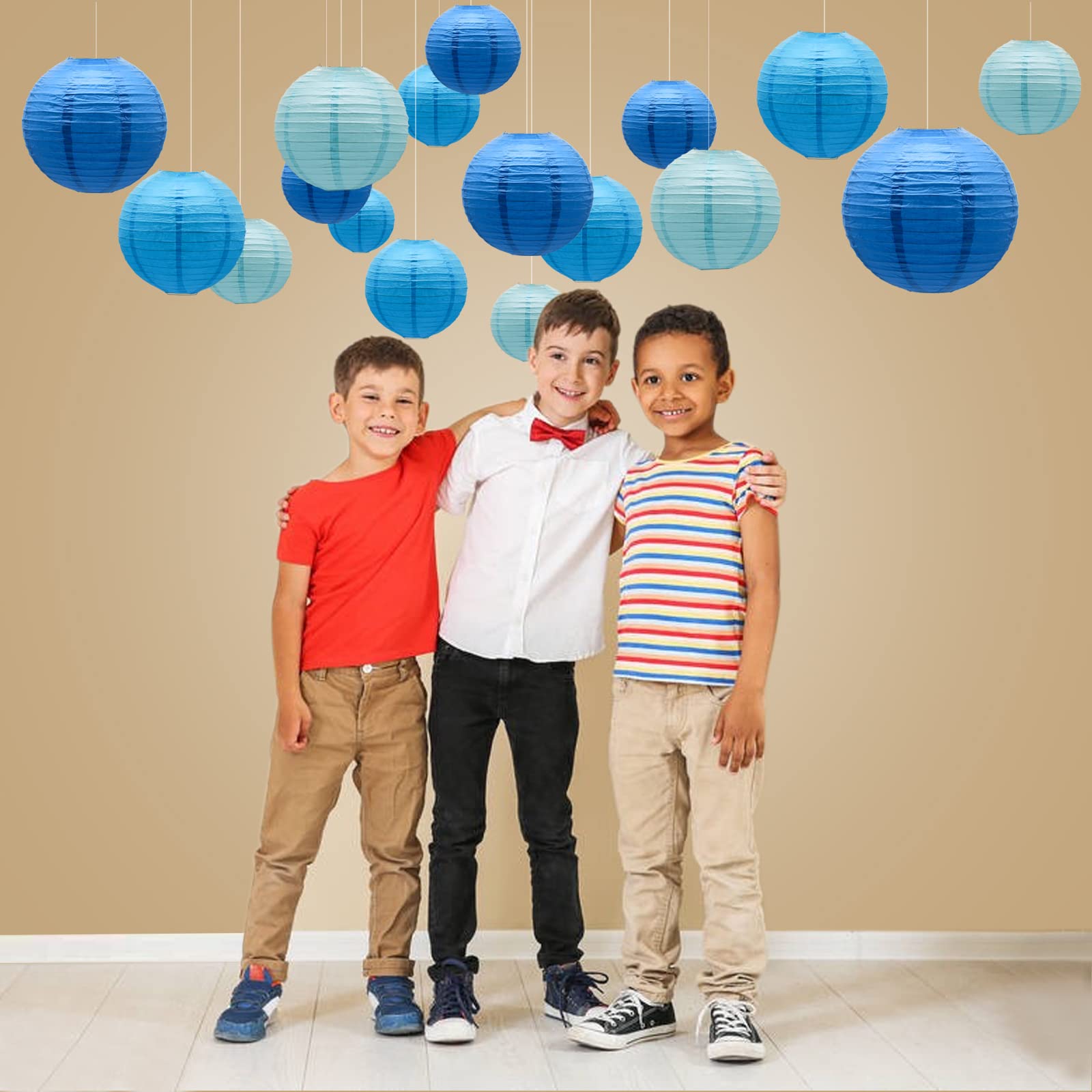 Paper Lanterns Decorative, Round Hanging Lantern Party Supplies For Wedding Birthday Party Baby Shower Decorations Anniversary G