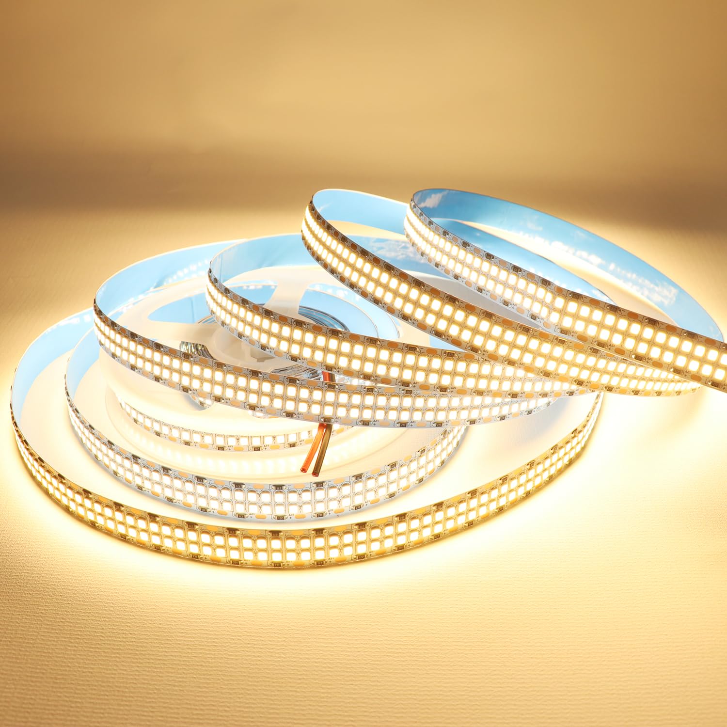 Ledenet 2835 Smd Warm White Led Strip Lights 3000K Dc 12V 2400 Leds 16.4Ft/5M Double Row Flexible Led Strip Tape Light Ribbon La