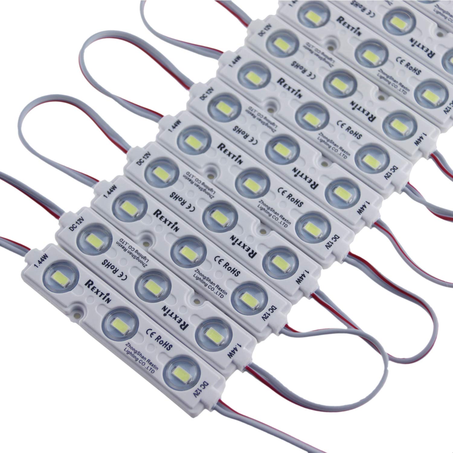 Rextin Super Bright 200Pcs 3 Led Module Warm White 5630 5730 Smd 40-45Lm Per Led Waterproof Decorative Light For Letter Sign Adv