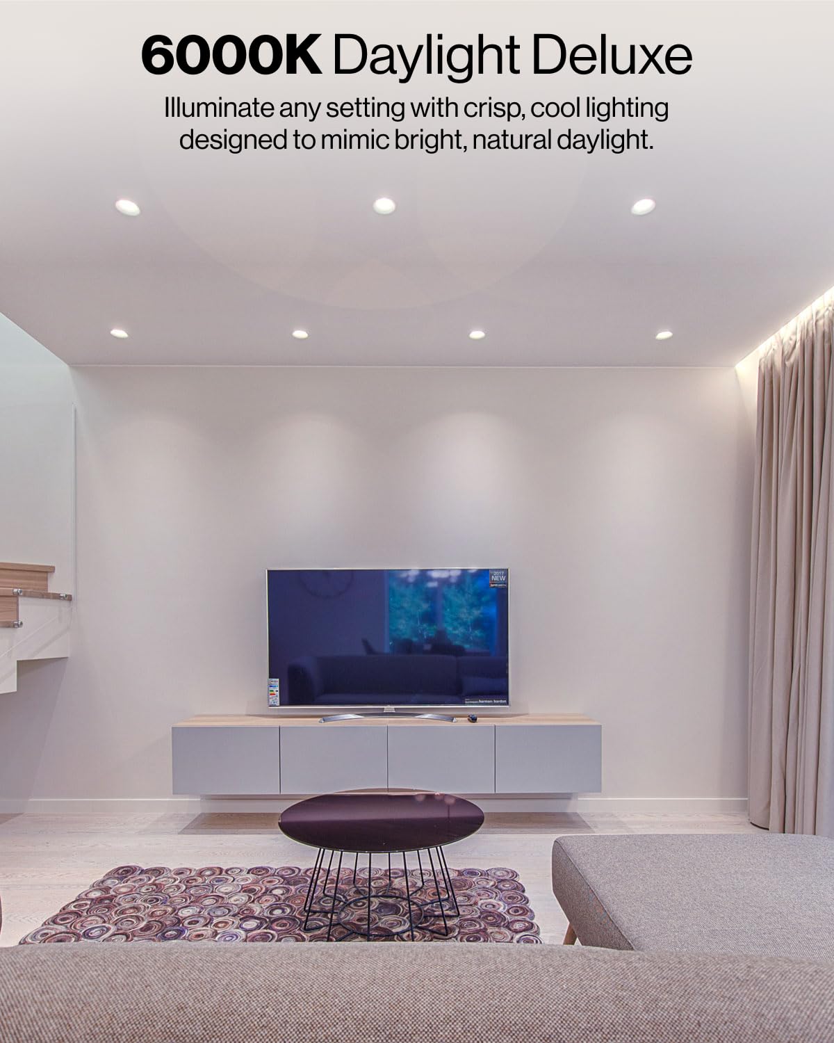 Sunco 4 Pack Retrofit Led Recessed Lighting 4 Inch, 6000K Daylight Deluxe, Dimmable Can Lights, Baffle Trim, 11W=60W, 660Lm, Dam