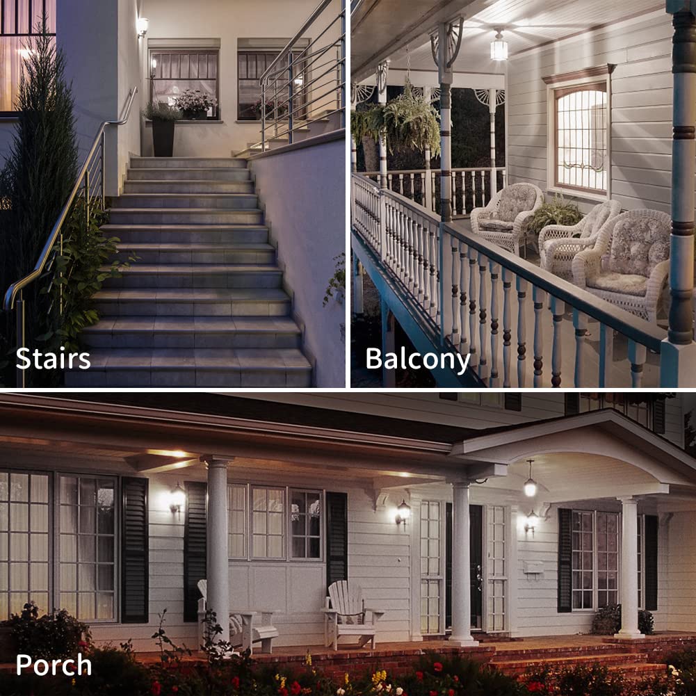 Emotionlite Dusk to Dawn LED Light Bulbs, 60W Equivalent, Neutral White, 9W A19 Size, E26 Base, 3 Pack, Automatic On/Off