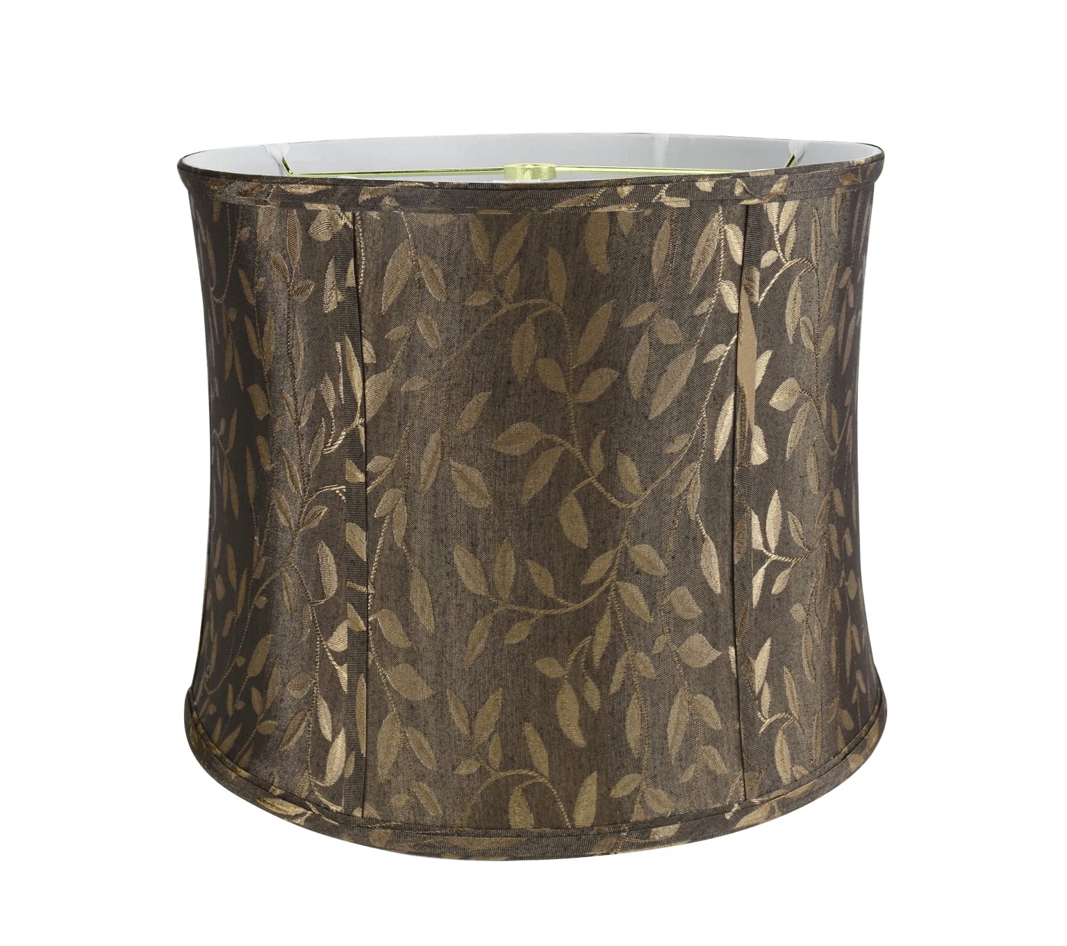 Aspen Creative 30041A Transitional Bell Shape Spider Construction Lamp Shade, Brown, 14&quot; Wide (13&quot; X 14&quot; X 11&quot;)