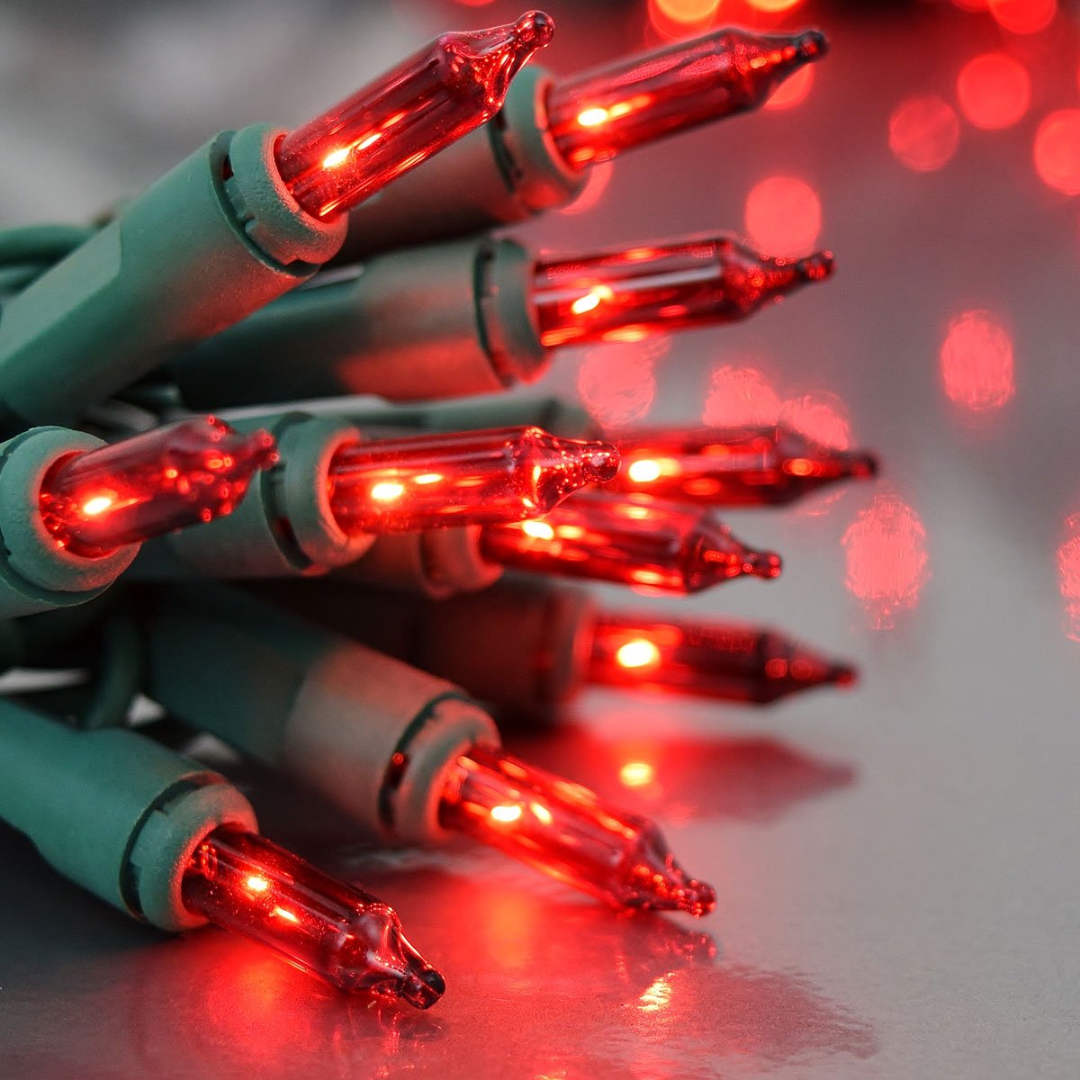 Holiday Essence Red Musical Christmas Lights, 25 Songs, 31.2 Ft Indoor String Lights, Green Wire, Model V4865