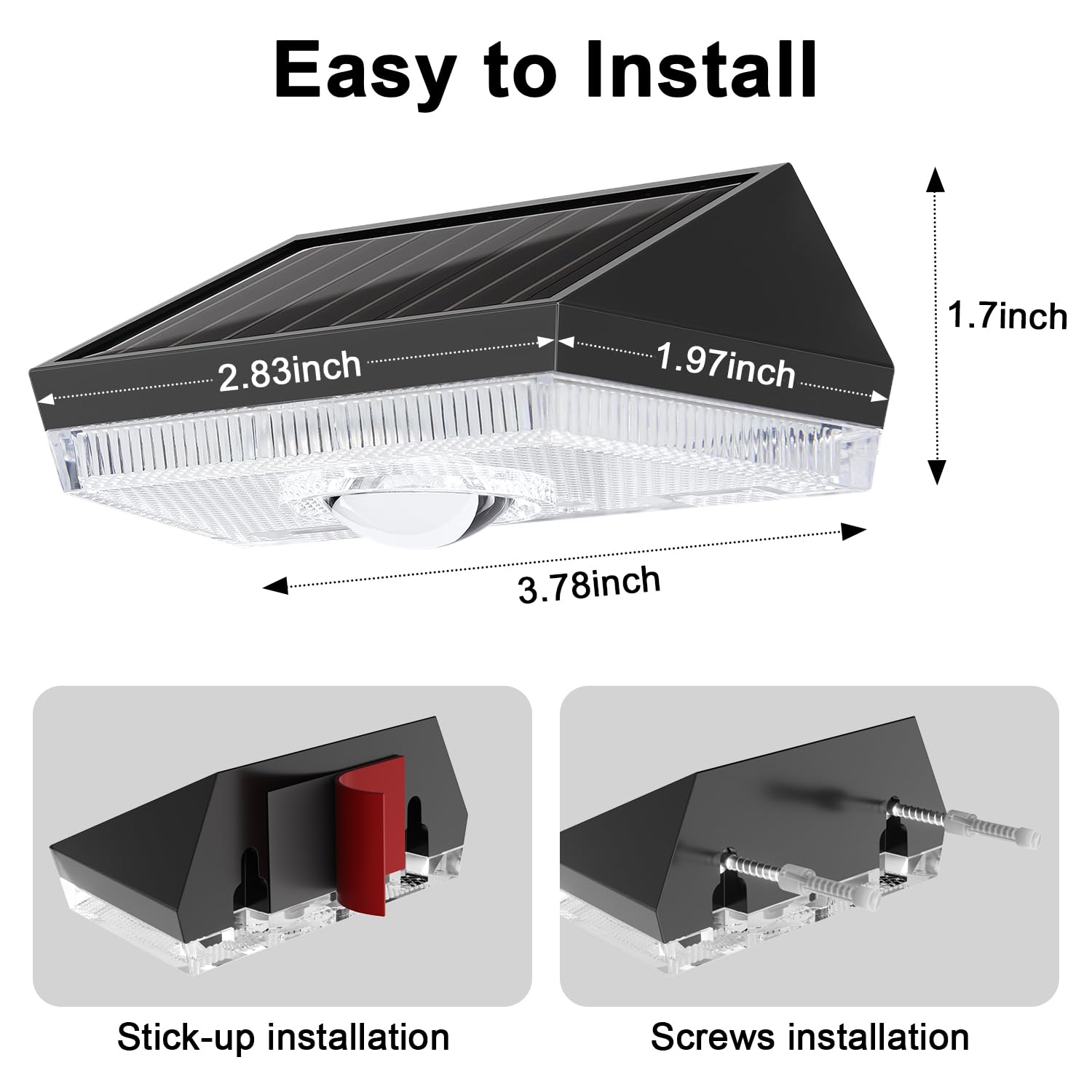 Ellasay Solar Powered Lights For Fence: 10 Lighting Modes With Rgb - Waterproof Ip65 - Bright Lens Led For Outdoor Wall Garden Deck Patio Porch Yard Pool 16 Pack