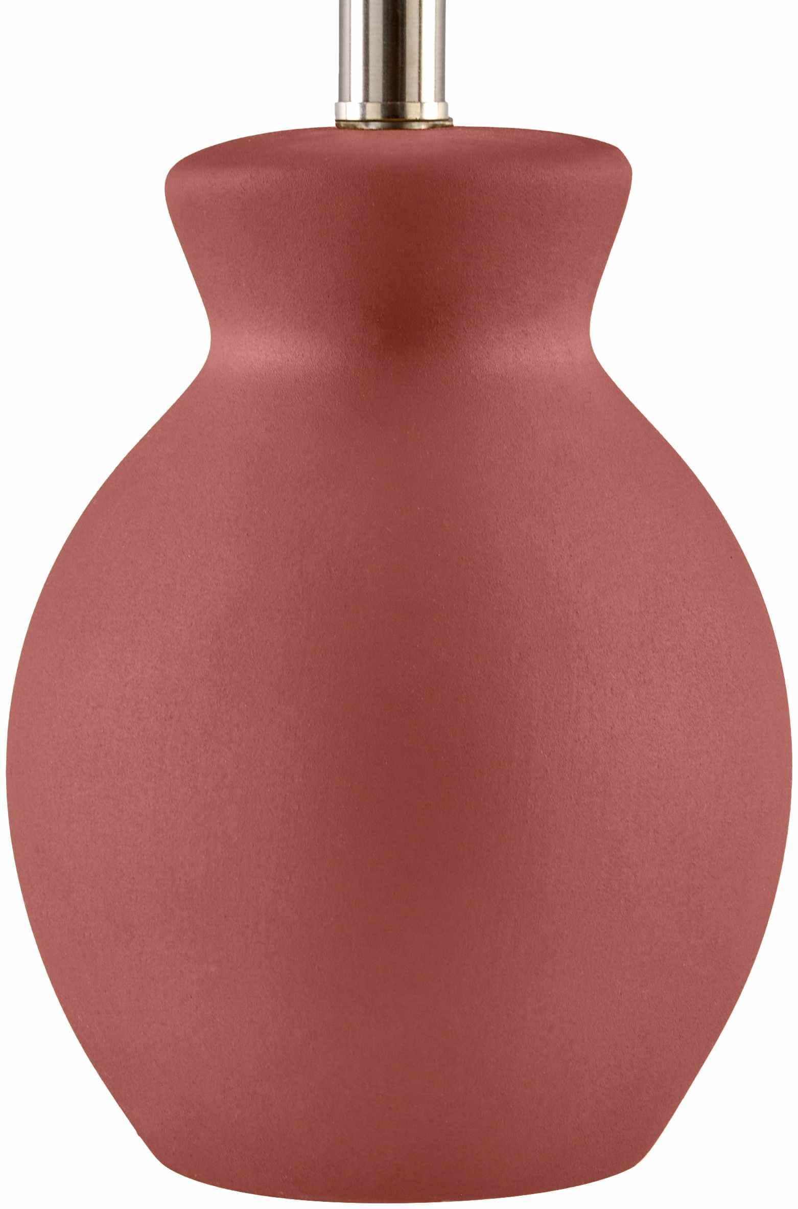 BoutiqueRugs Salgareda Boho Ceramic Bedside Table Lamp - 15inH x 8inW x 8inD - White, Brown